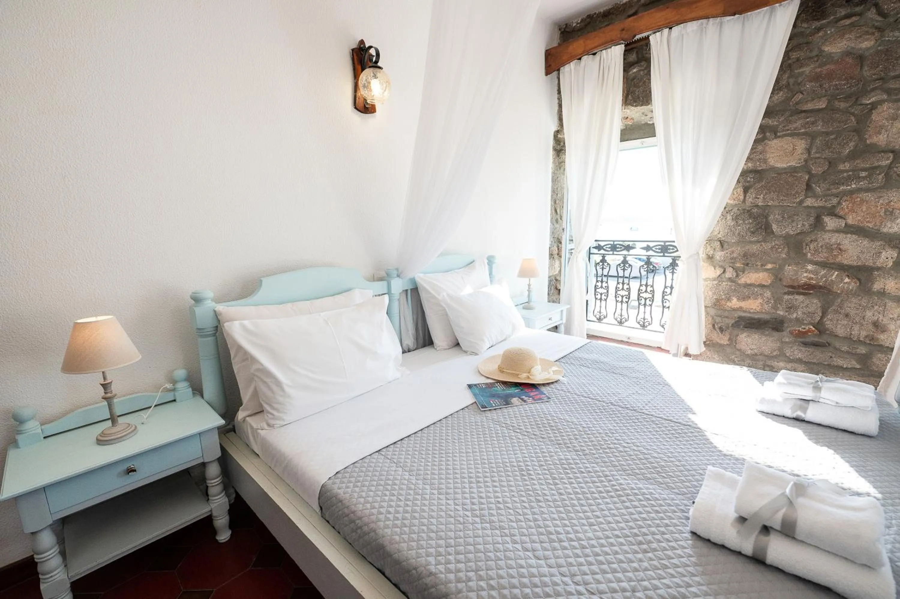 Bed in Dionysos Hotel