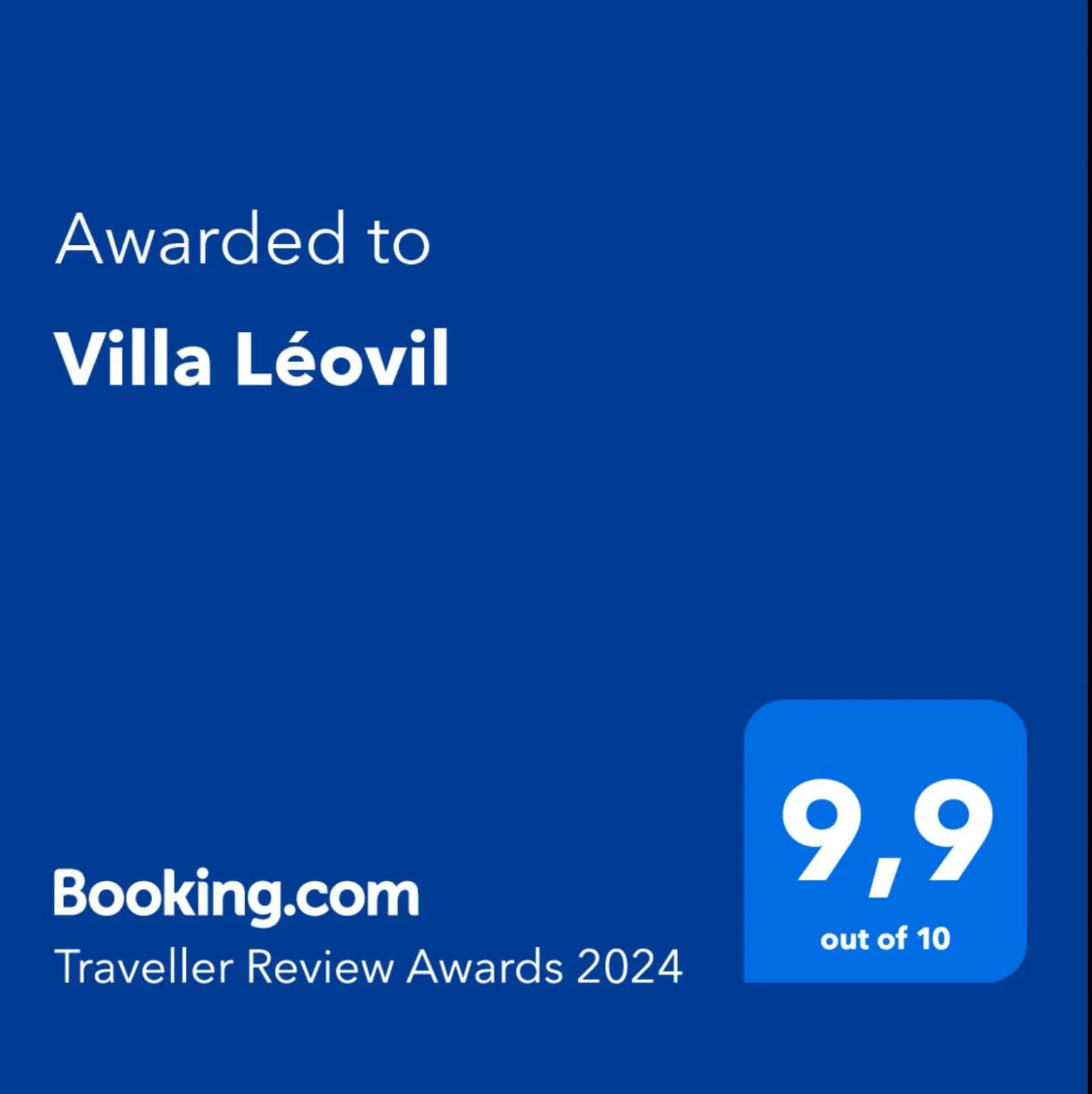 Certificate/Award in Villa Léovil