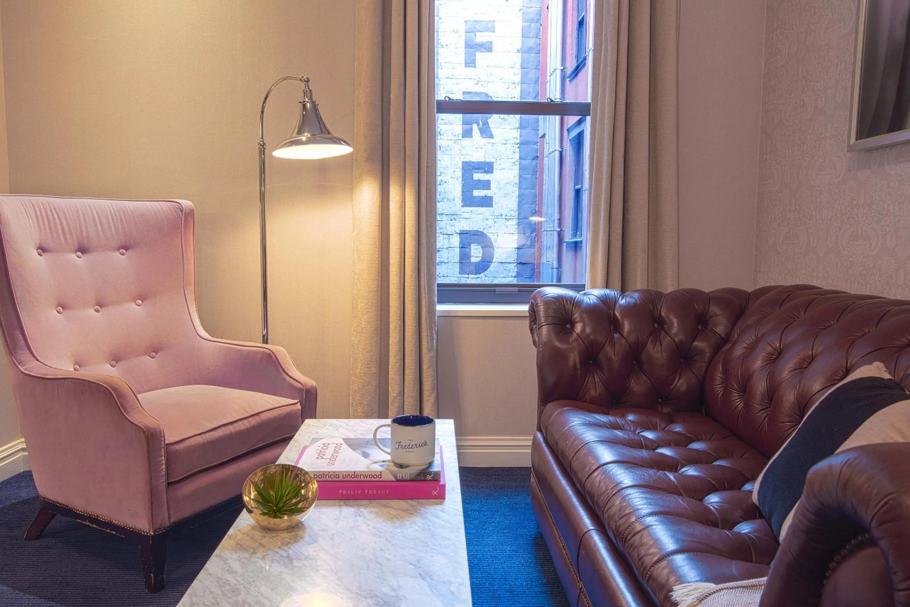 Seating area in The Frederick Hotel Tribeca