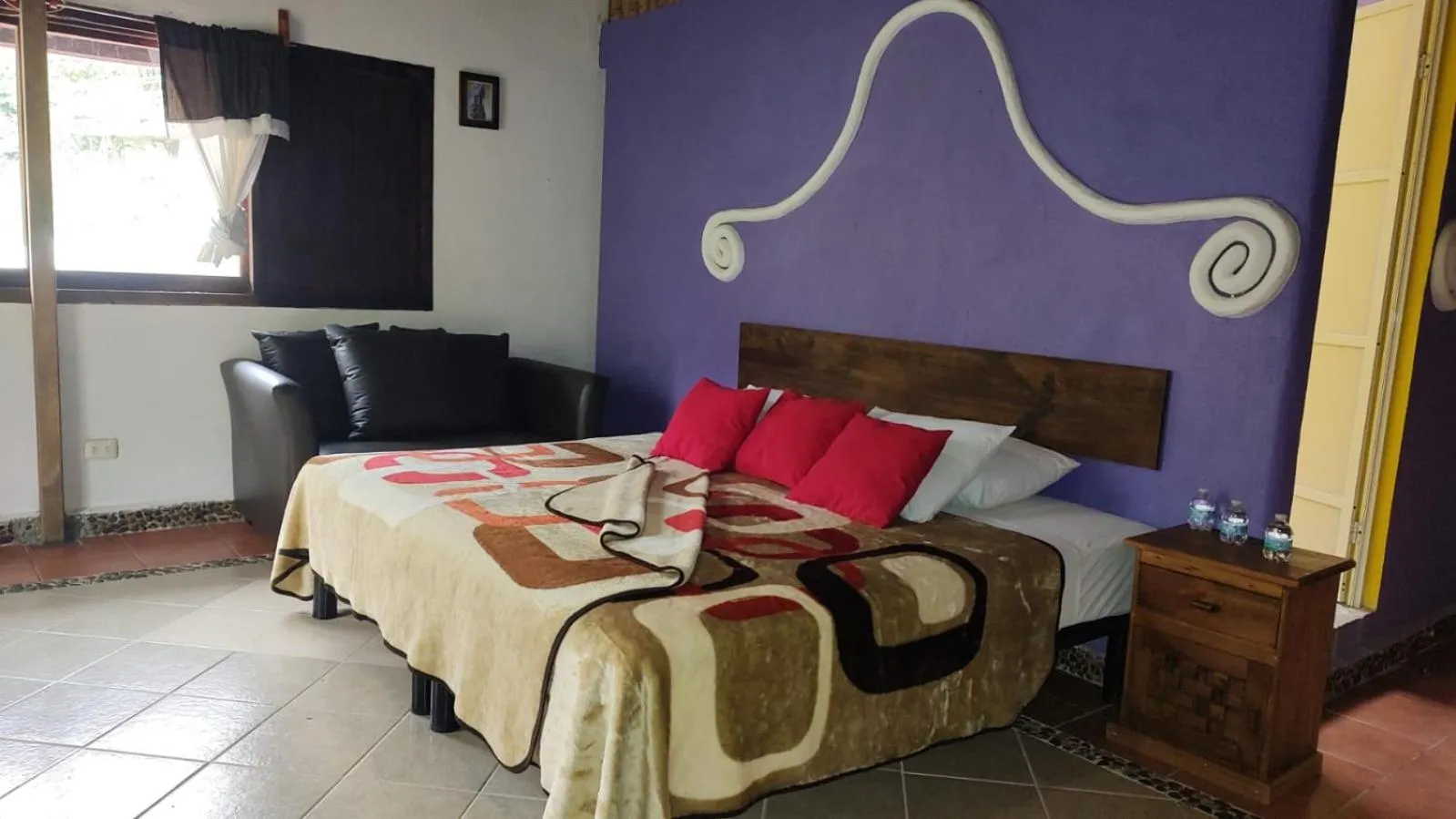 Bed in Hotel Coyopolan