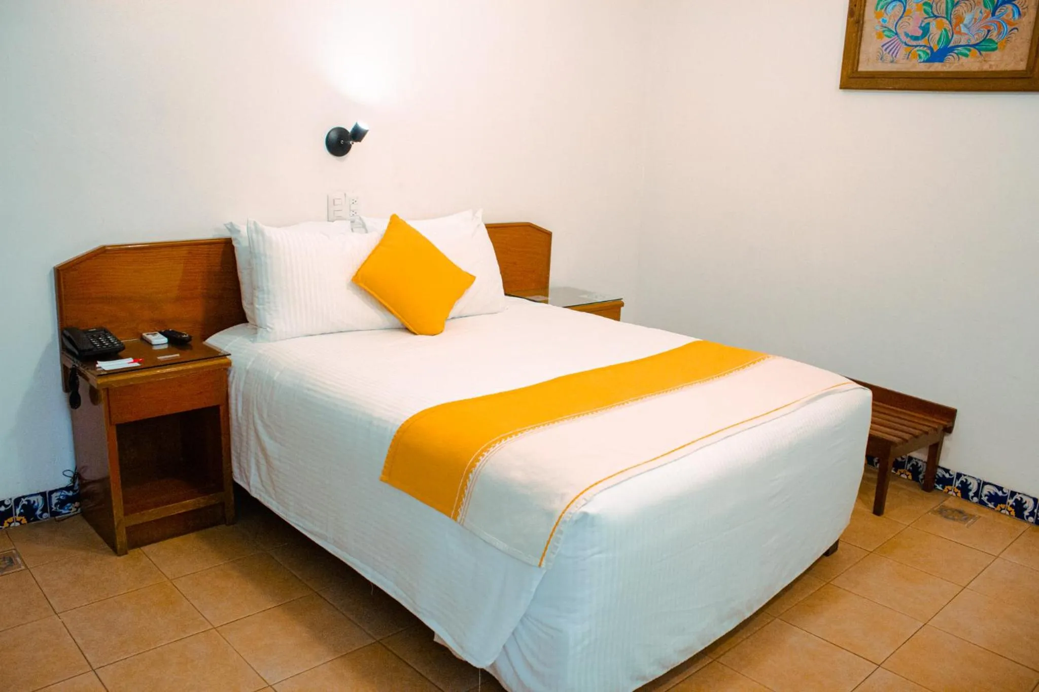 Bed in Hotel Oaxaca Real