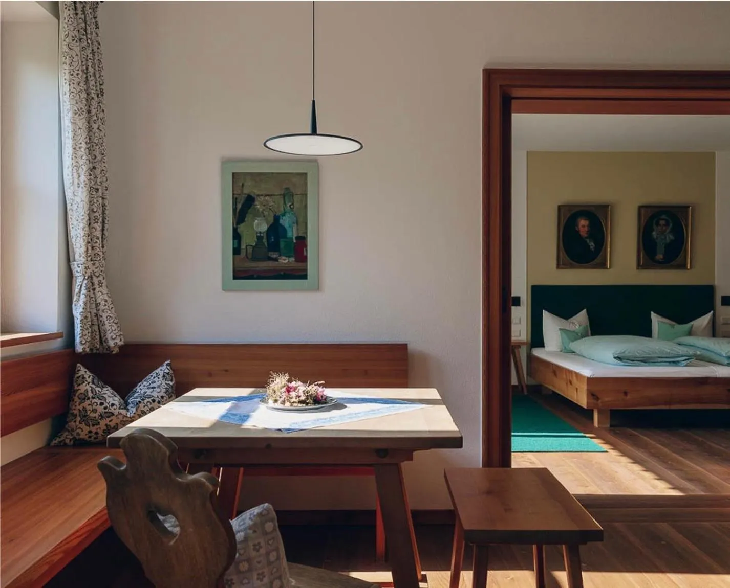 Bed in Romantik Hotel Zum Klosterbräu