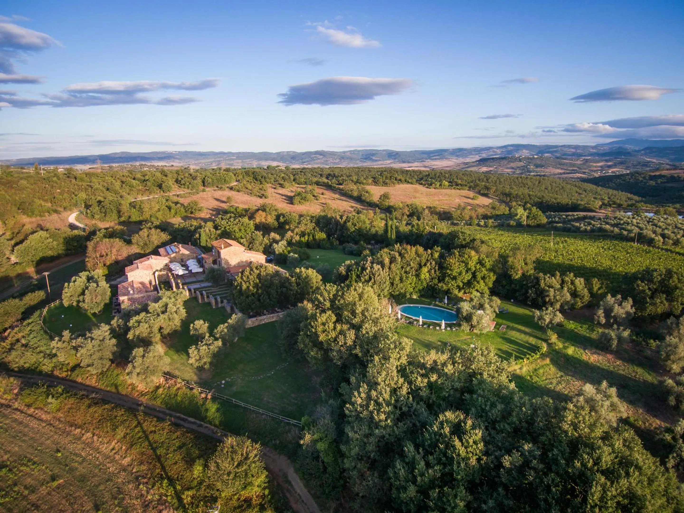 Bird's eye view in Fattoria Pianetti