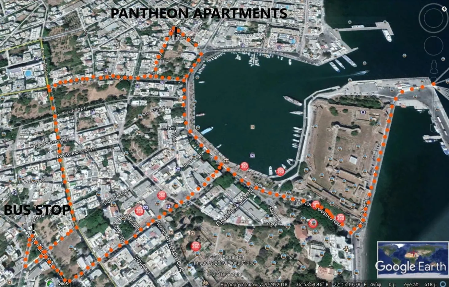 Off site in Pantheon Apartments Kos Town