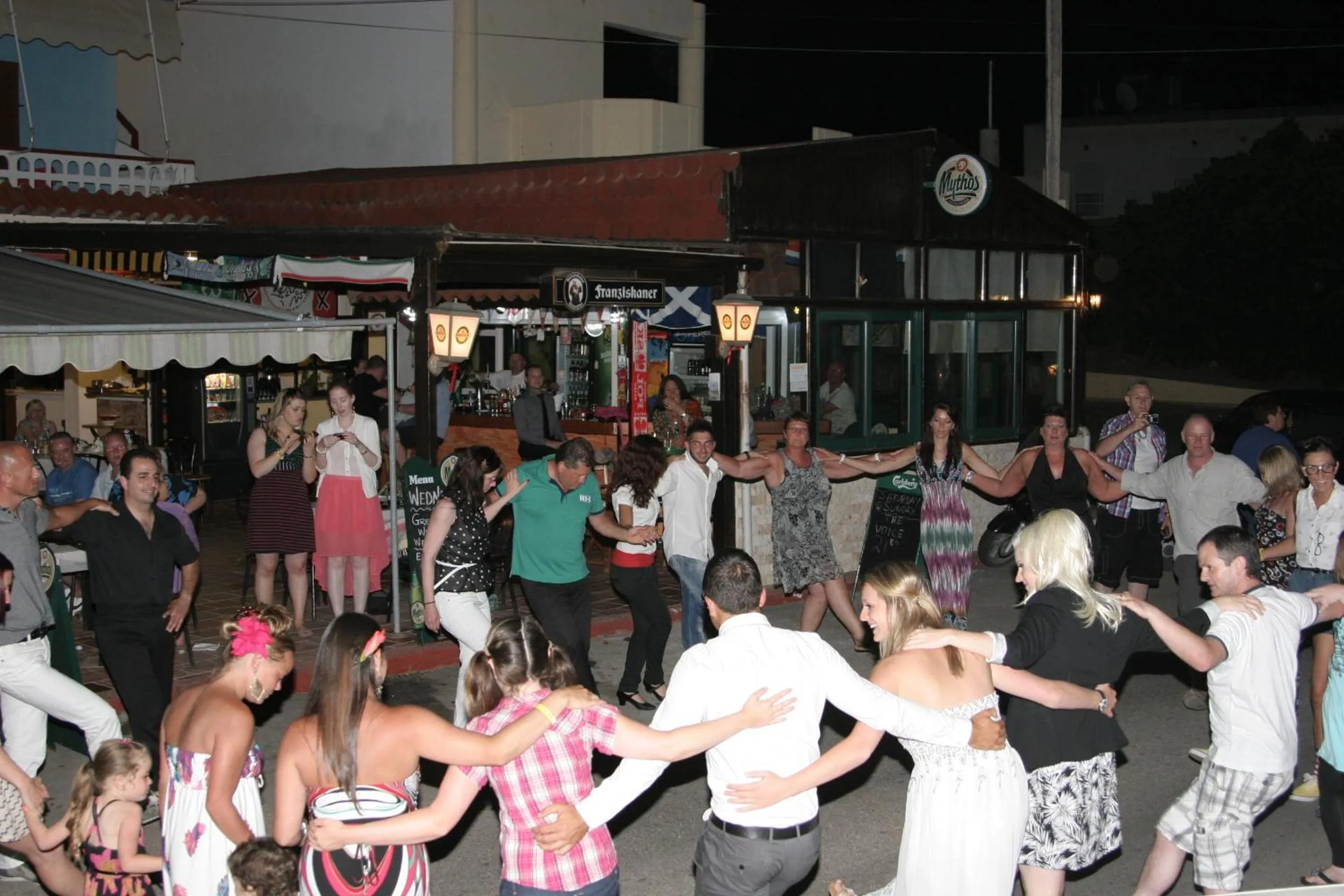 Evening entertainment in Eleni Apartments