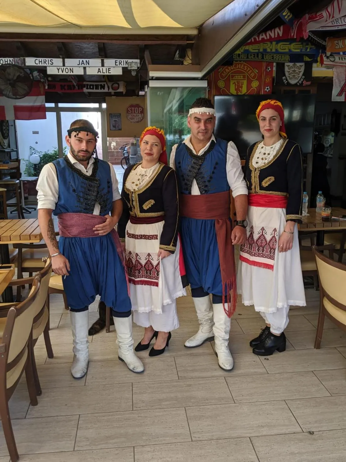 Evening entertainment in Eleni Apartments