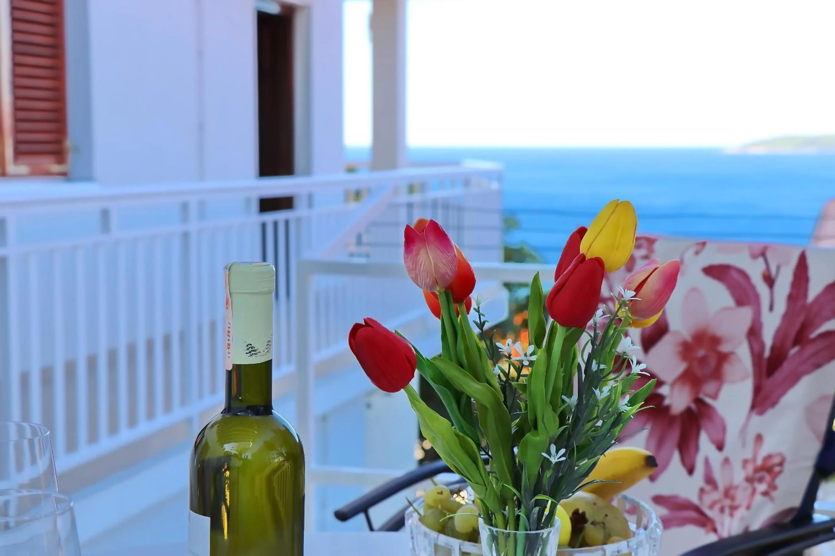 Sea view in Seaside Apartments Hrkać