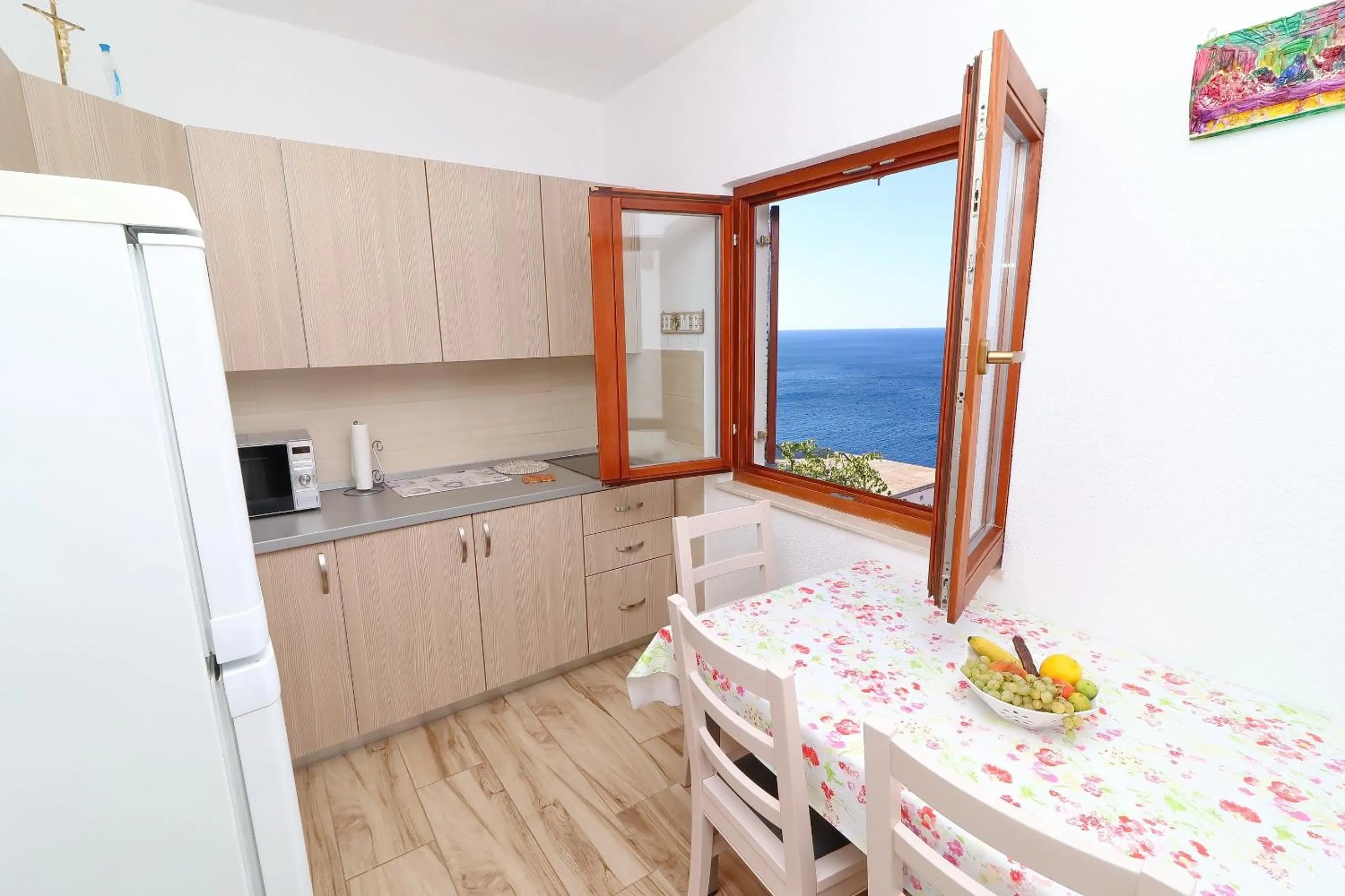 Kitchen or kitchenette in Seaside Apartments Hrkać