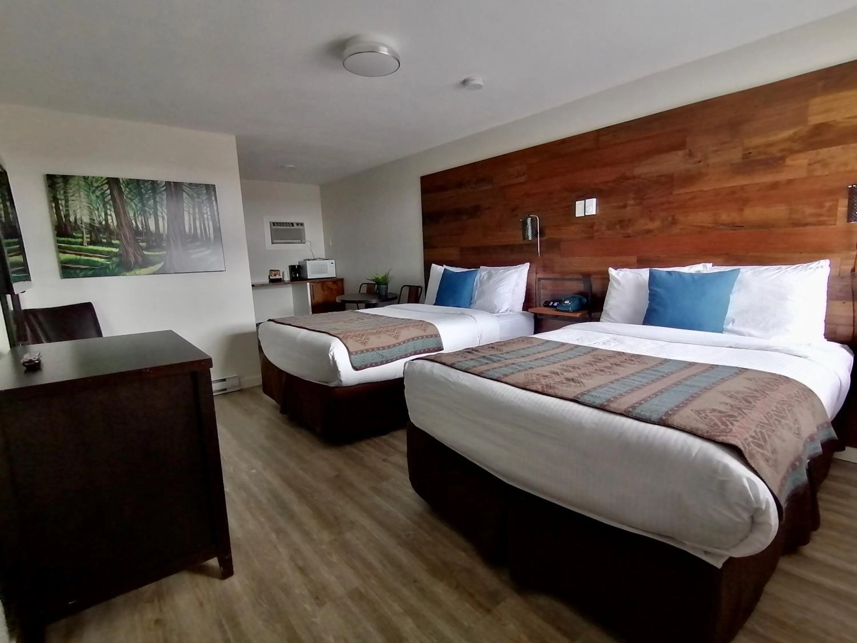 Bed in Snow Valley Lodging