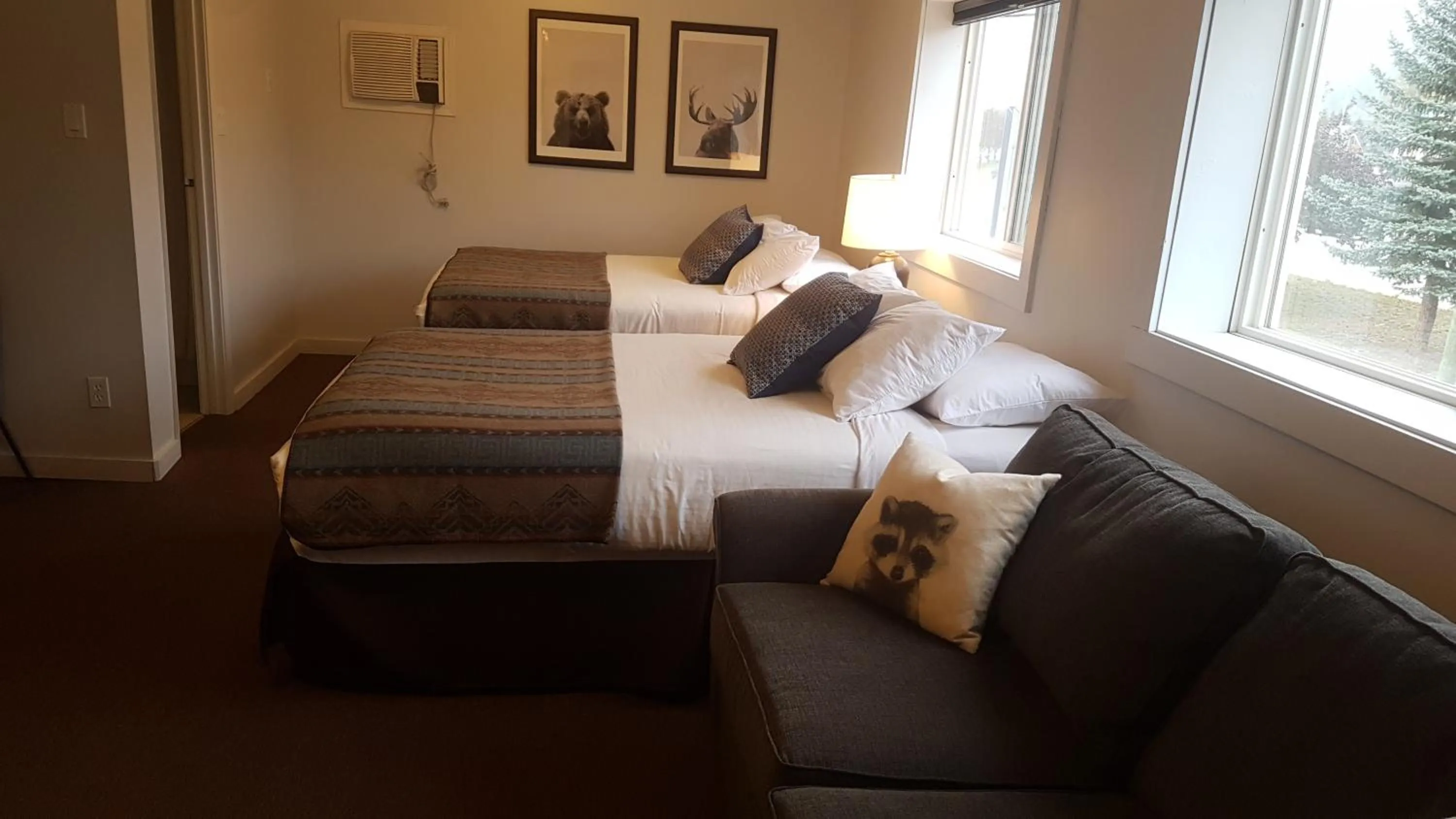 Bed in Snow Valley Lodging