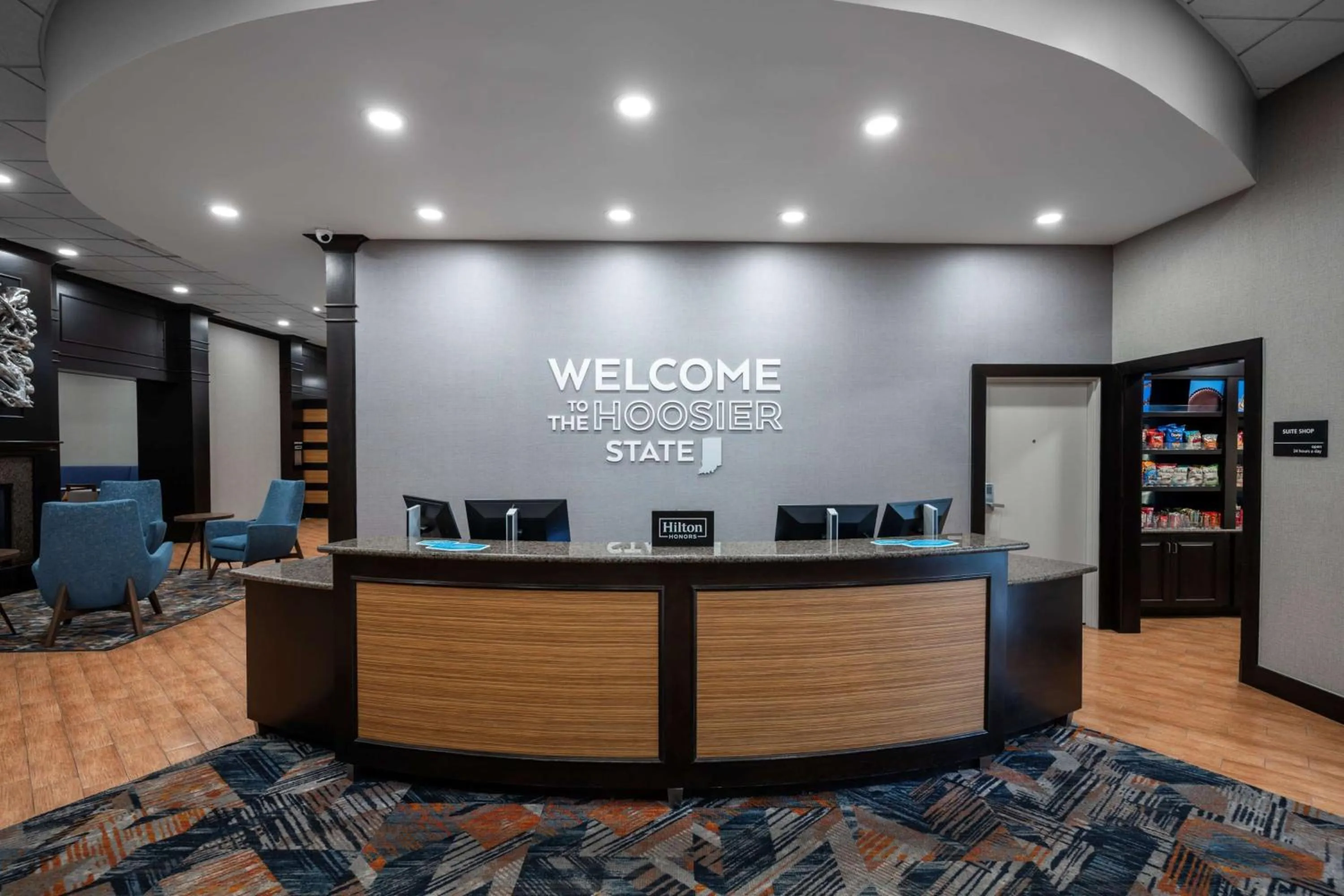 Lobby or reception in Hampton Inn Evansville Airport