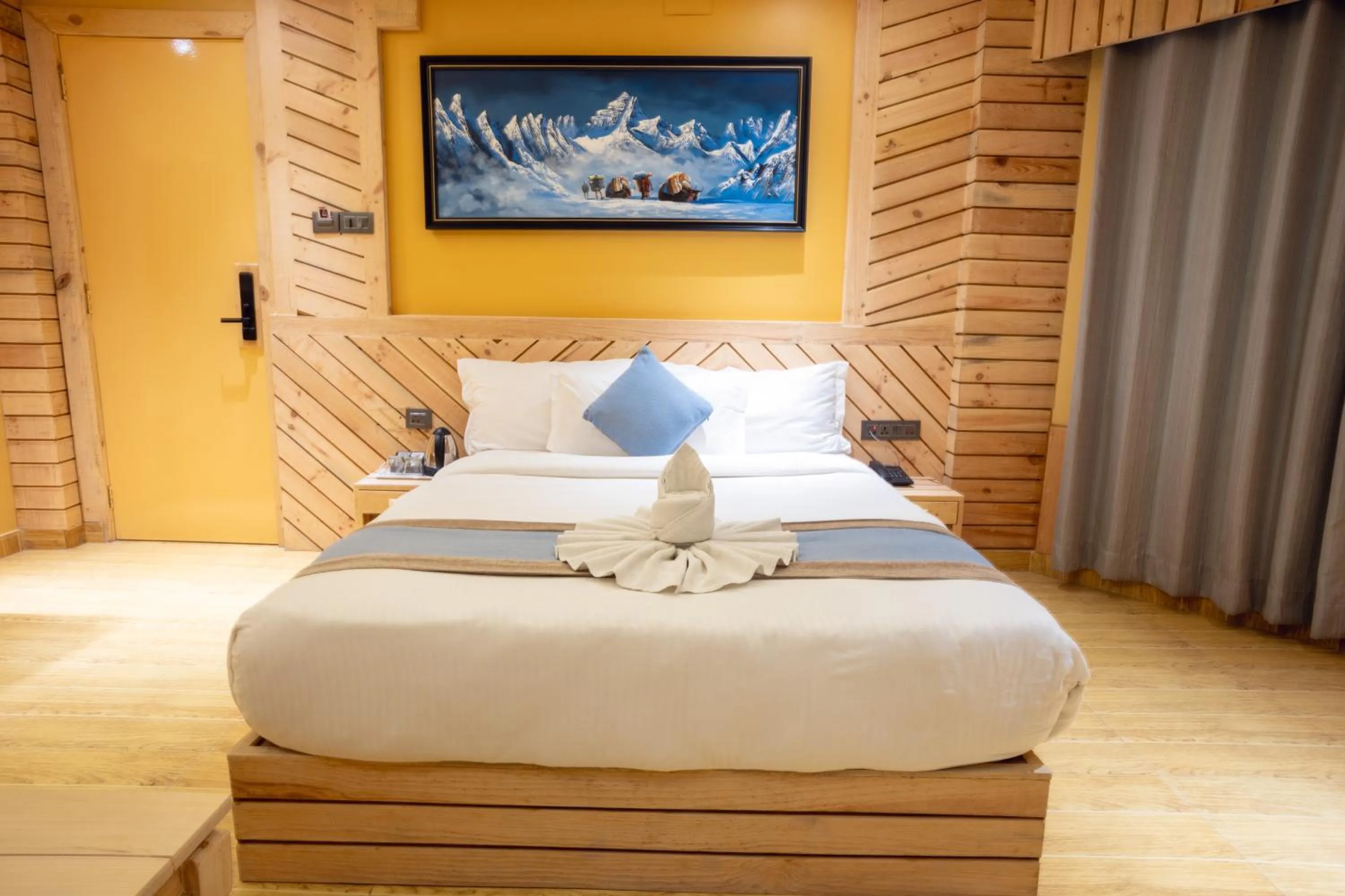 Photo of the whole room, Bed in Trekkers Inn Boutique Hotel Pokhara