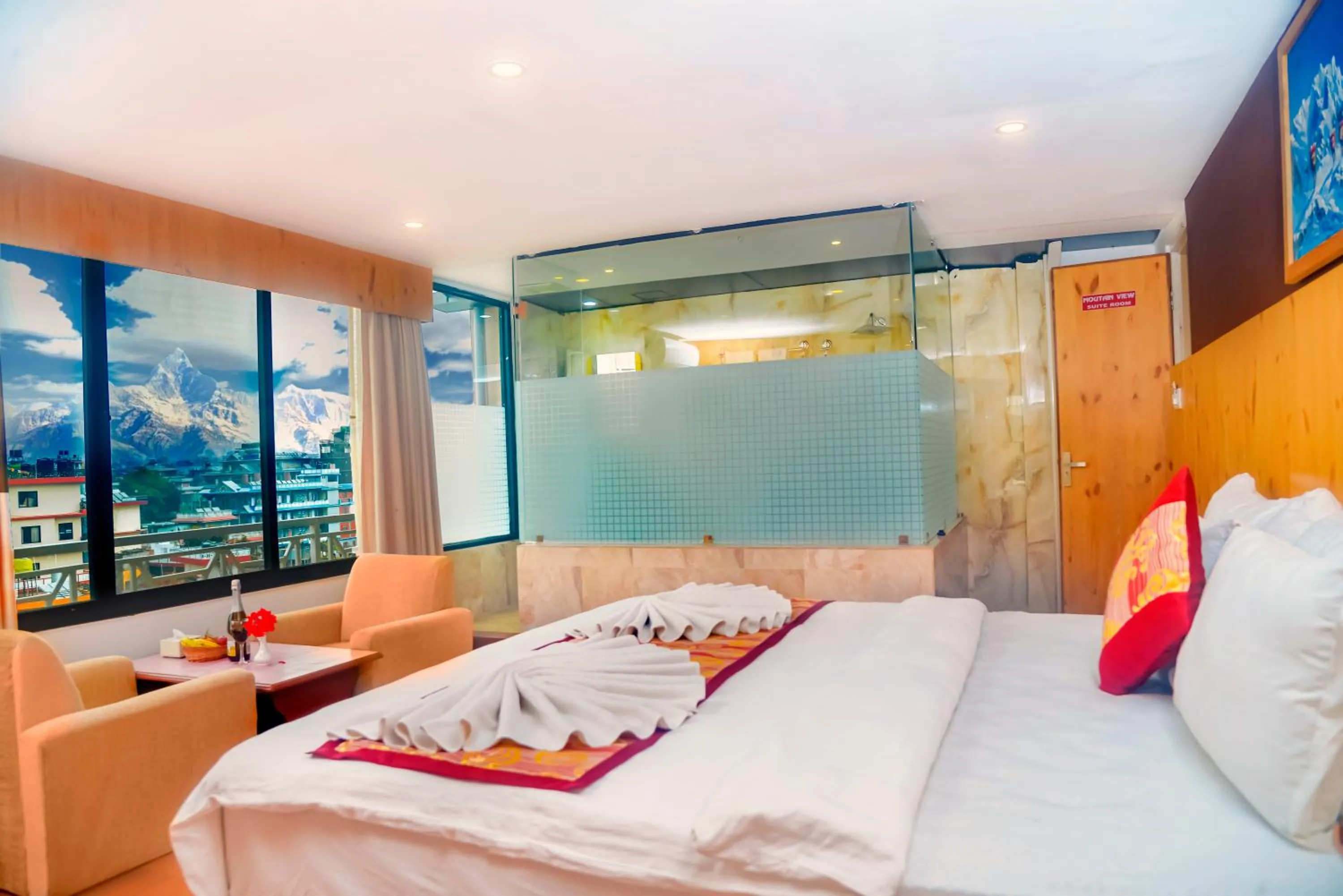 Mountain view, Bed in Trekkers Inn Boutique Hotel Pokhara