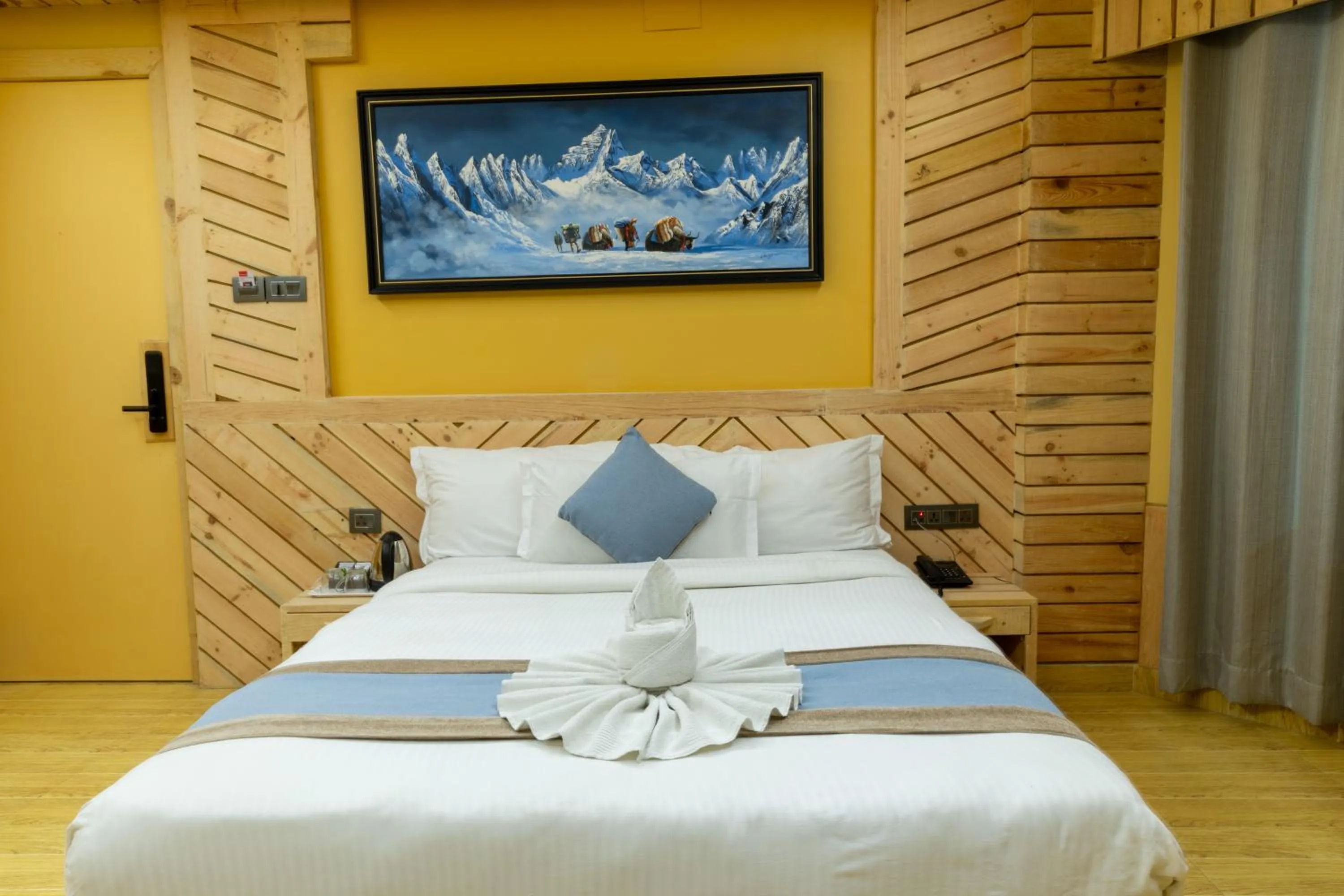 Photo of the whole room, Bed in Trekkers Inn Boutique Hotel Pokhara