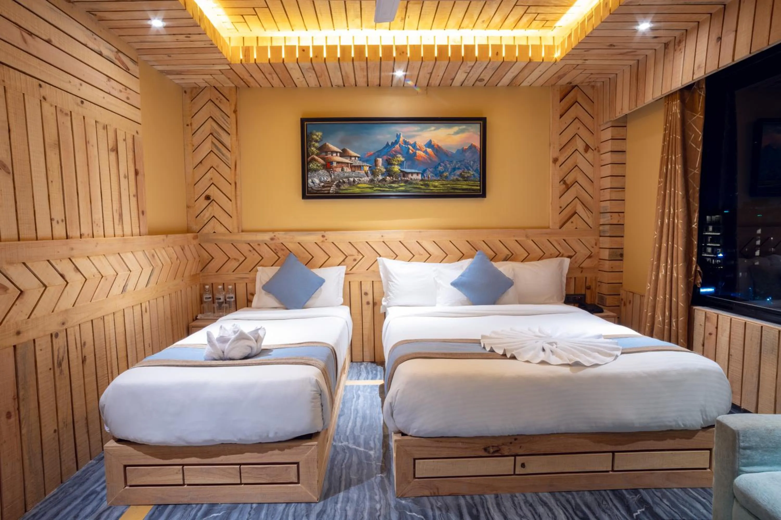 Photo of the whole room, Bed in Trekkers Inn Boutique Hotel Pokhara