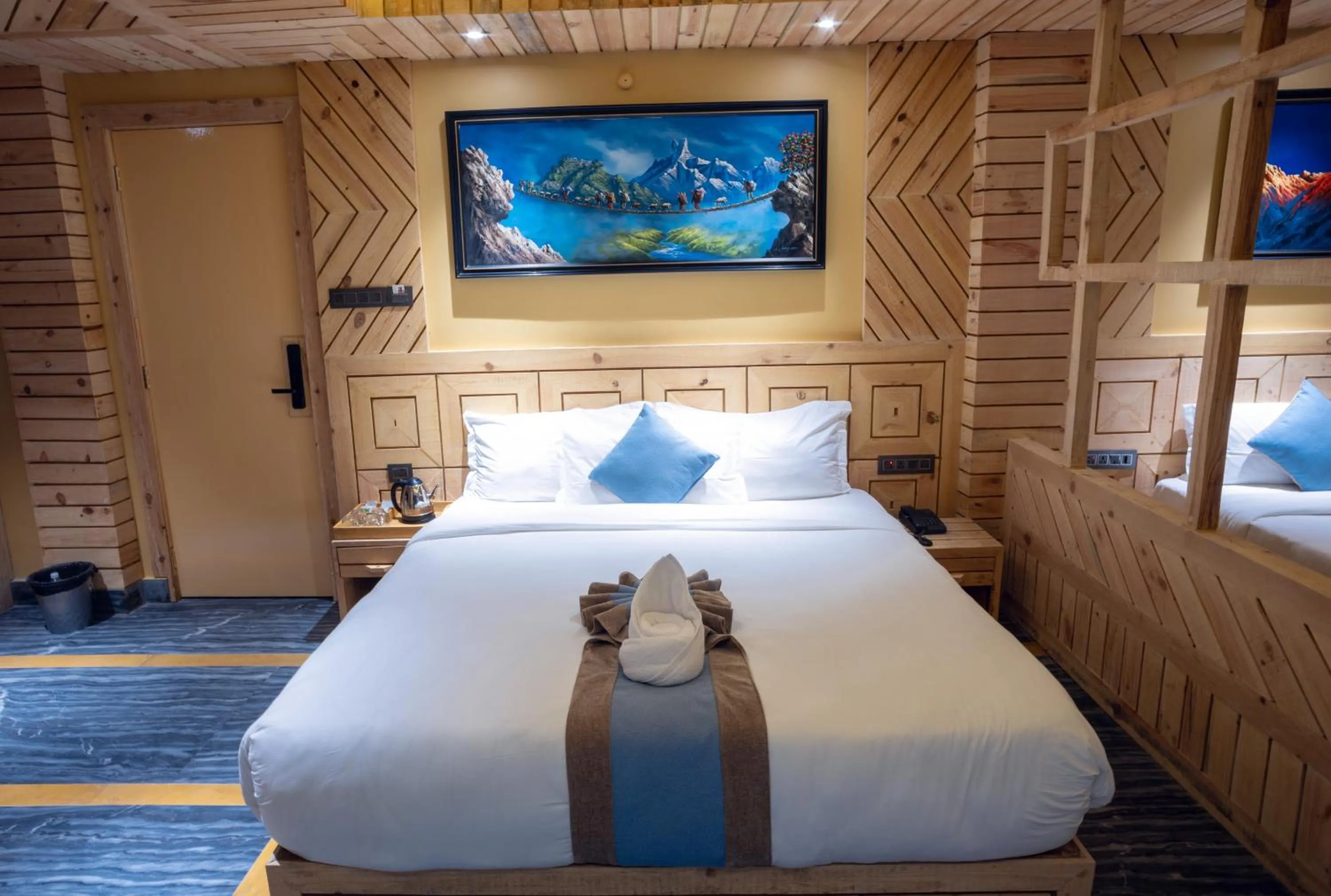 Photo of the whole room, Bed in Trekkers Inn Boutique Hotel Pokhara