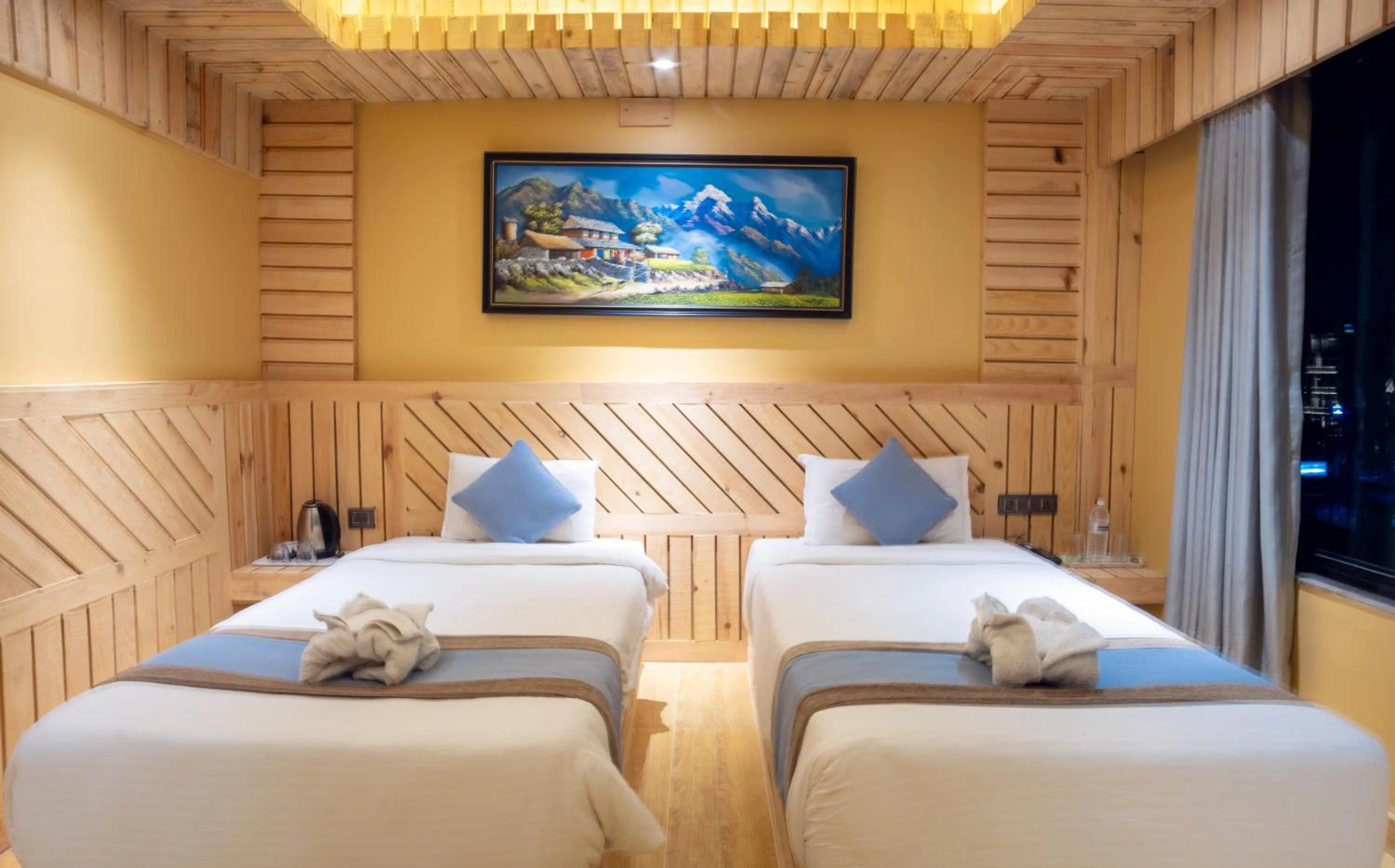 Photo of the whole room, Bed in Trekkers Inn Boutique Hotel Pokhara