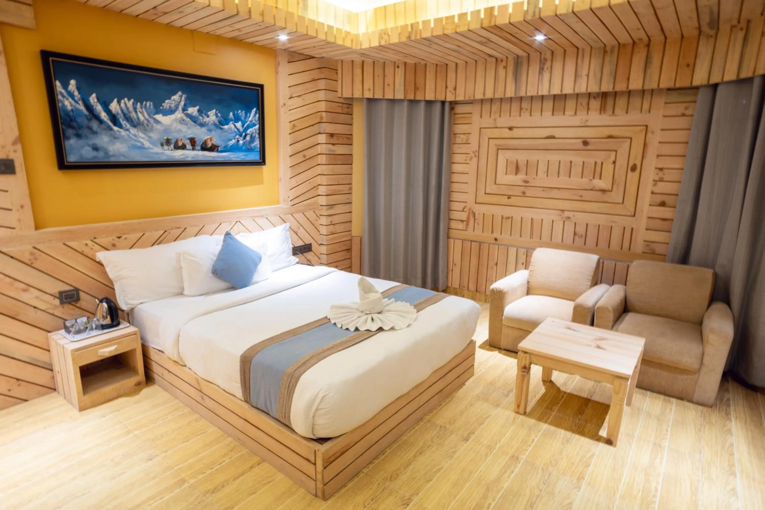 Photo of the whole room, Bed in Trekkers Inn Boutique Hotel Pokhara