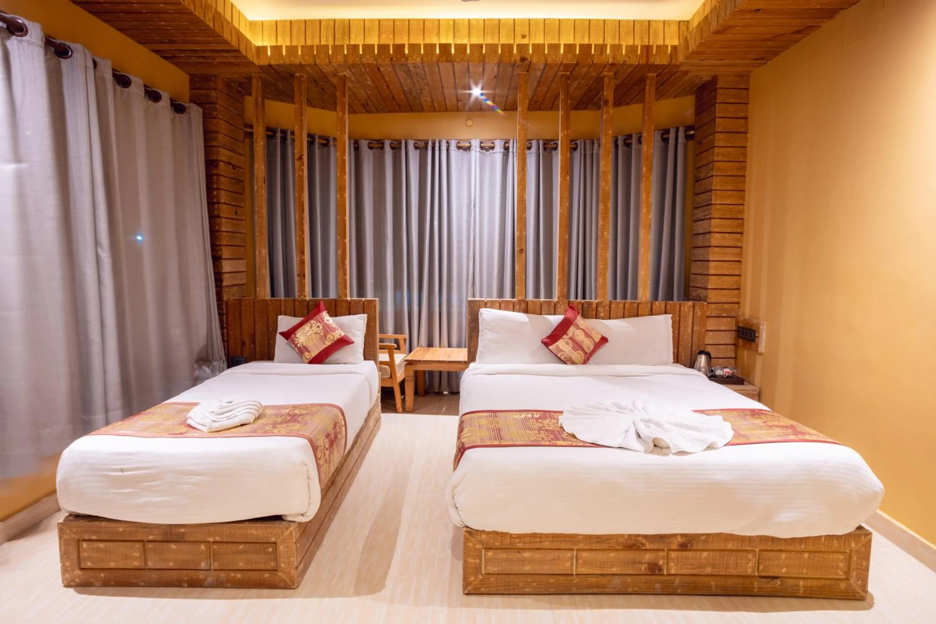 Photo of the whole room, Bed in Trekkers Inn Boutique Hotel Pokhara