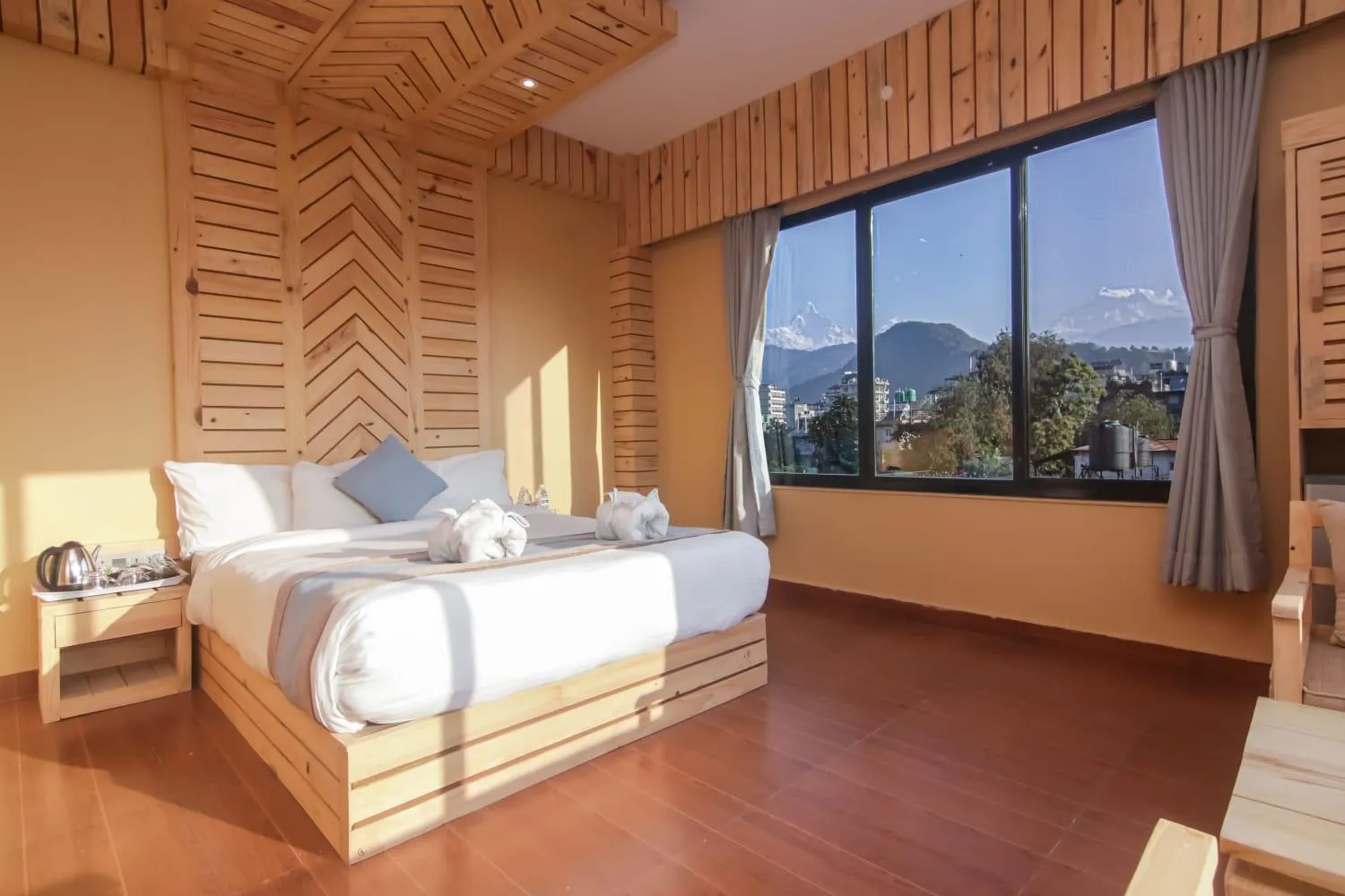 Photo of the whole room, Bed in Trekkers Inn Boutique Hotel Pokhara