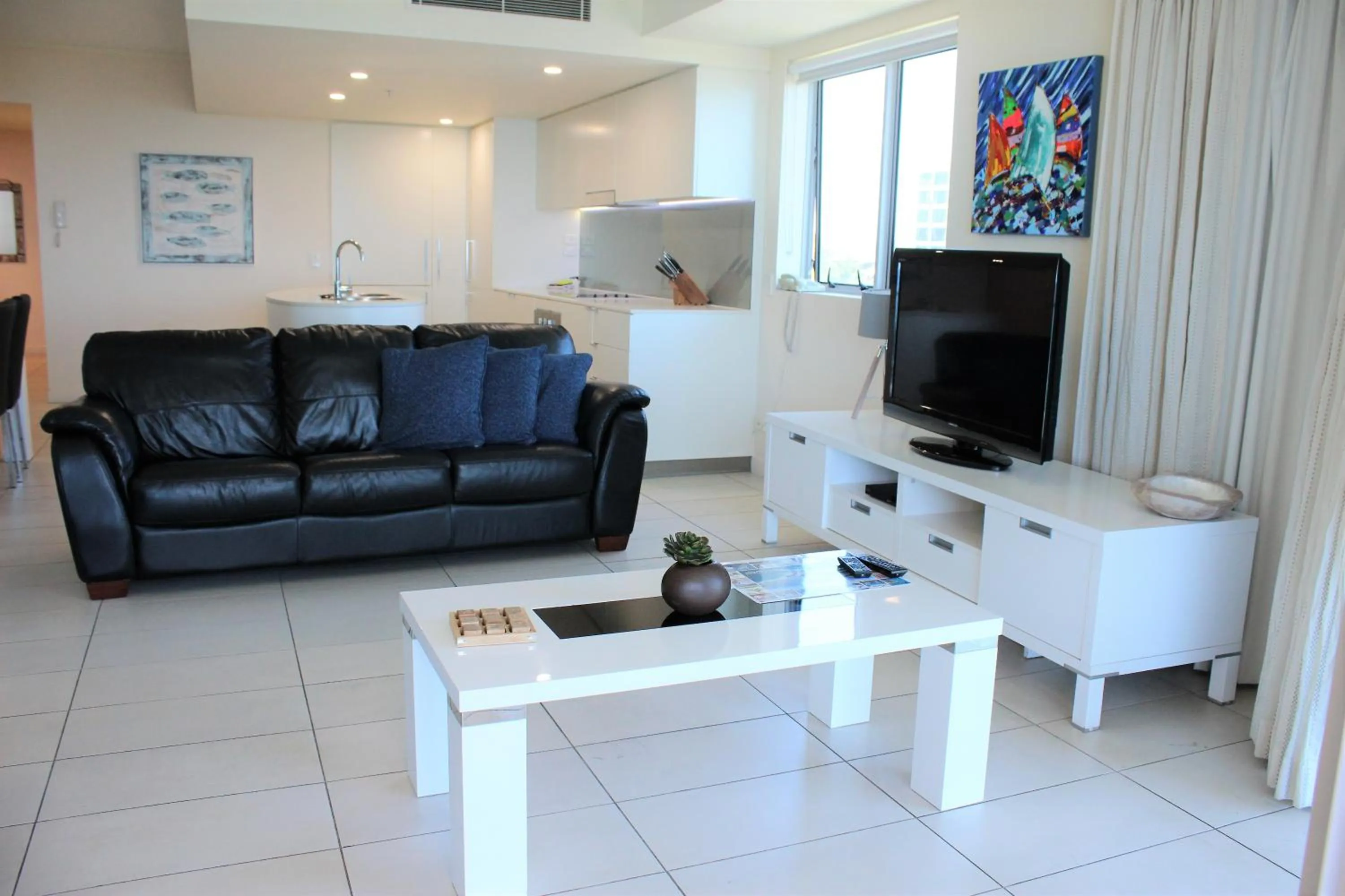 Living room in Blue C Coolangatta