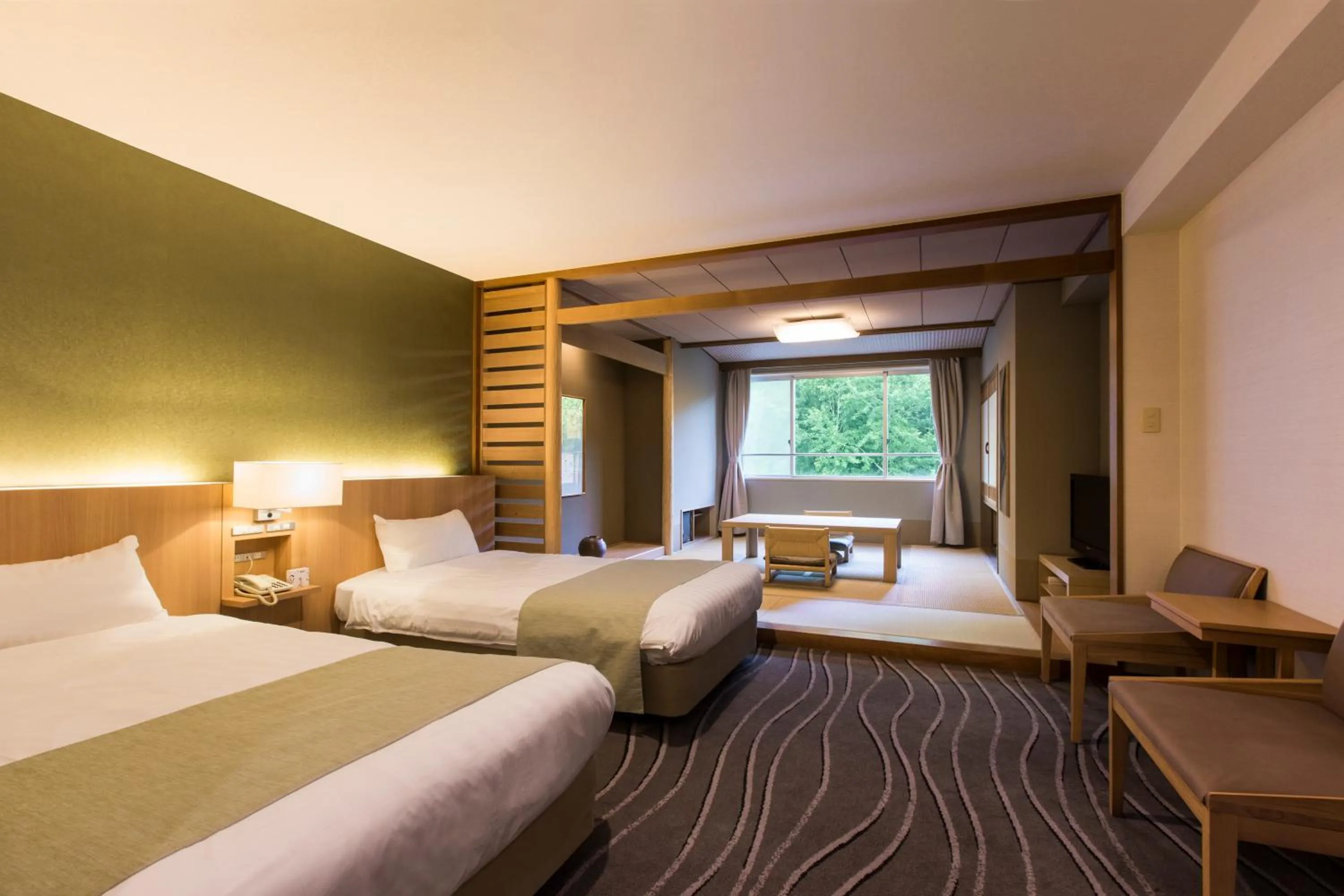 Photo of the whole room, Bed in Midorinokaze Resort Kitayuzawa