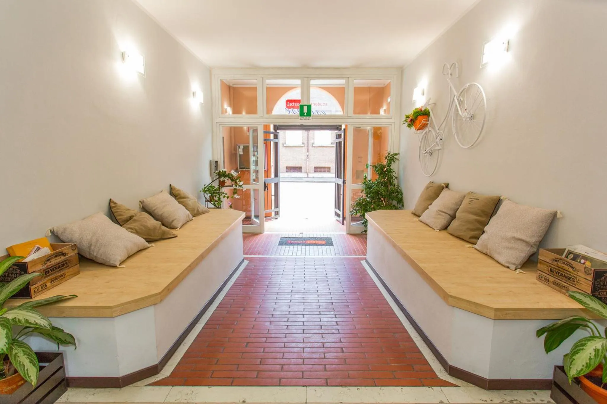 Lobby or reception in Student's Hostel Estense