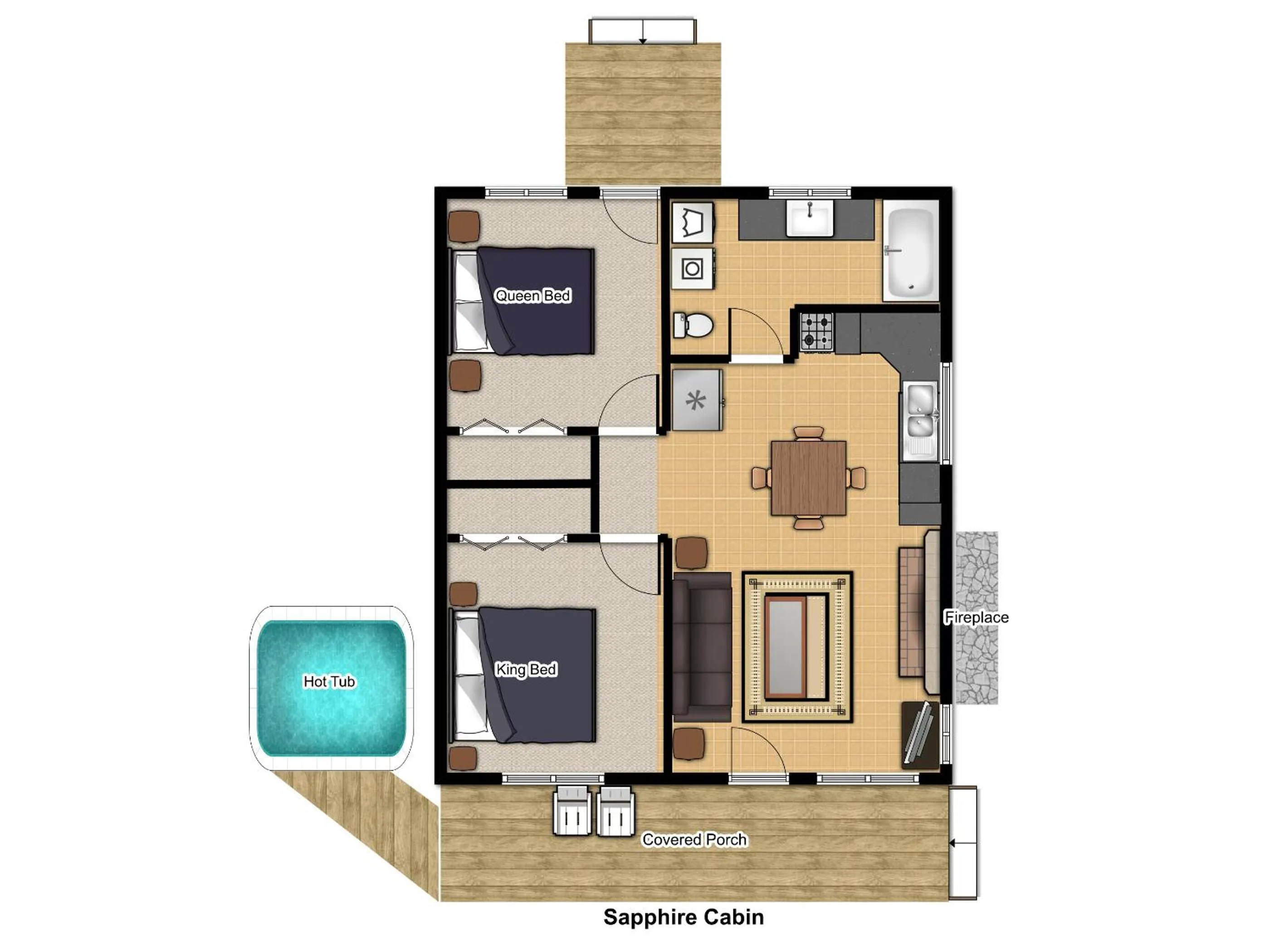 Floor plan in Rye Creek Lodge