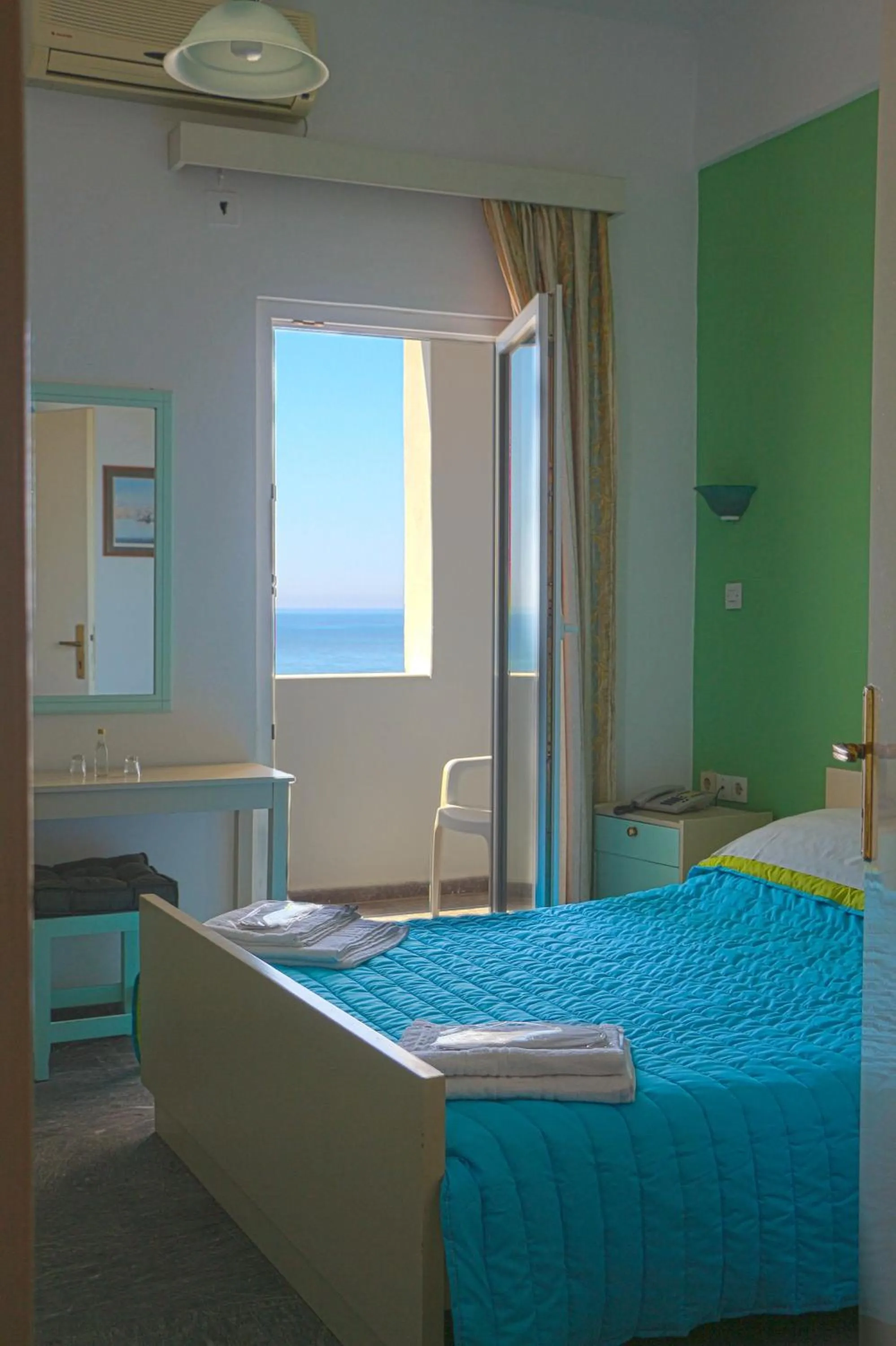 Decorative detail, Bed in Mirtos Hotel