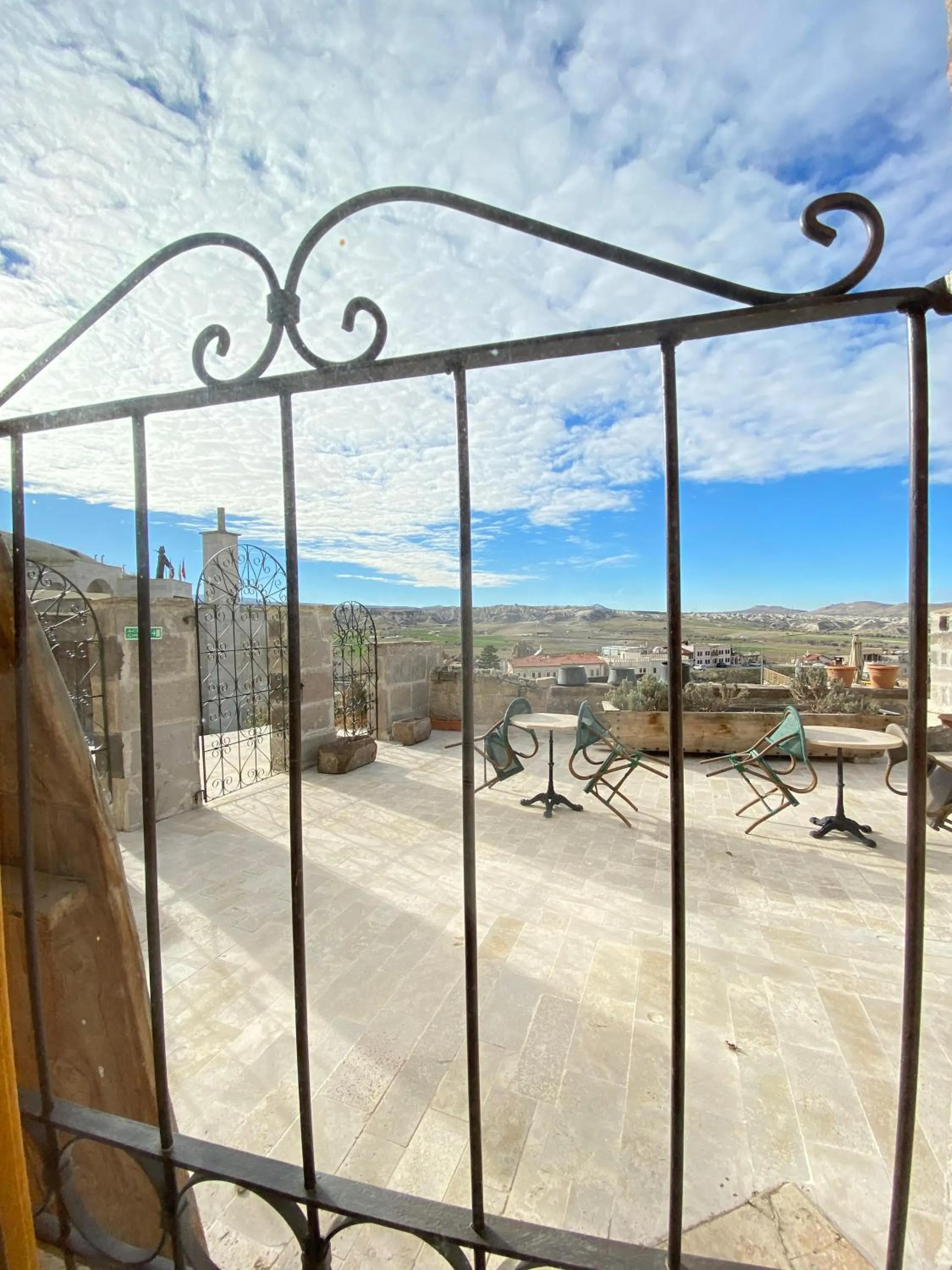 Patio in Seki Cave Suites