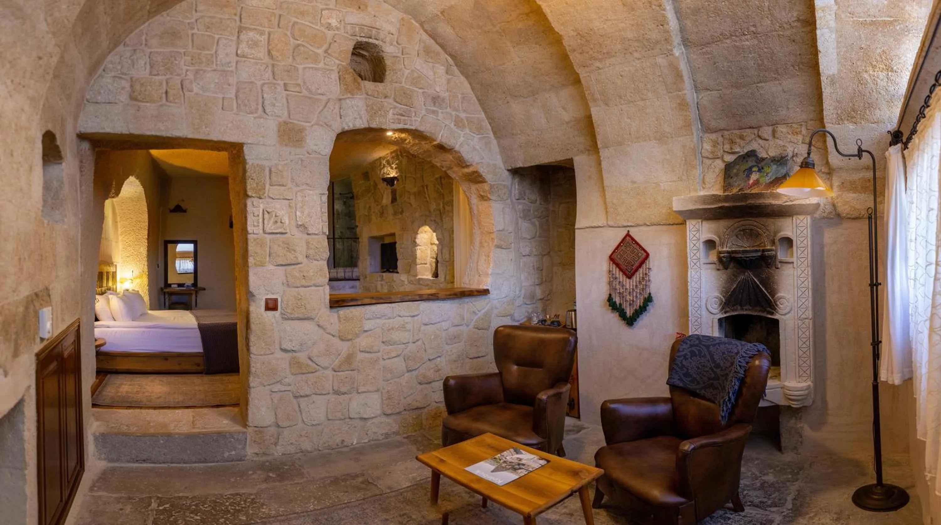 Seating area in Seki Cave Suites