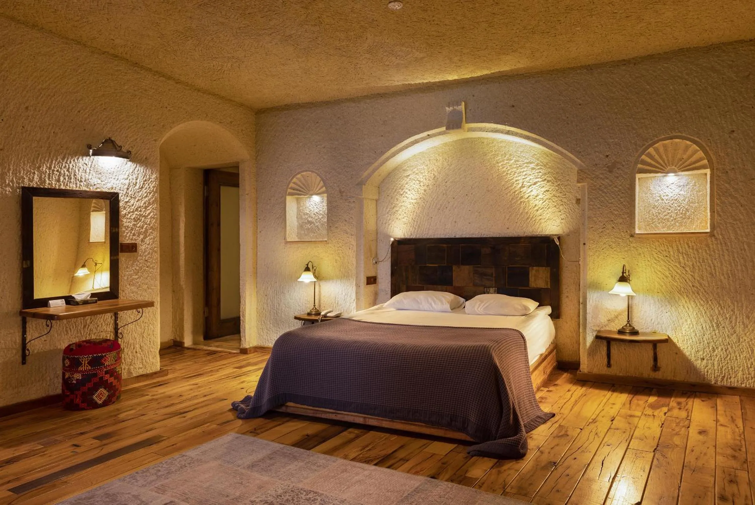 Bed in Seki Cave Suites