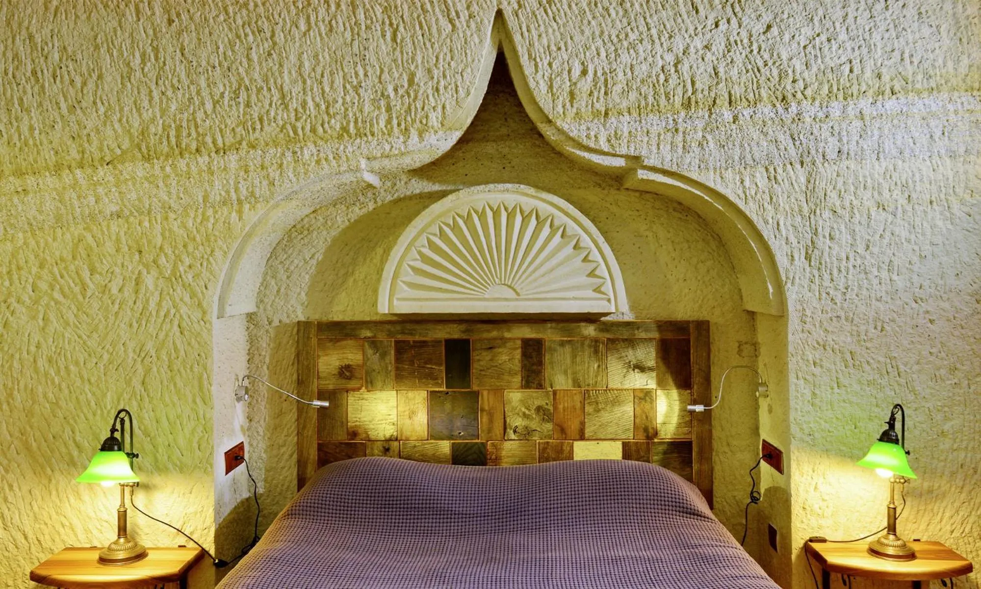 Bed in Seki Cave Suites