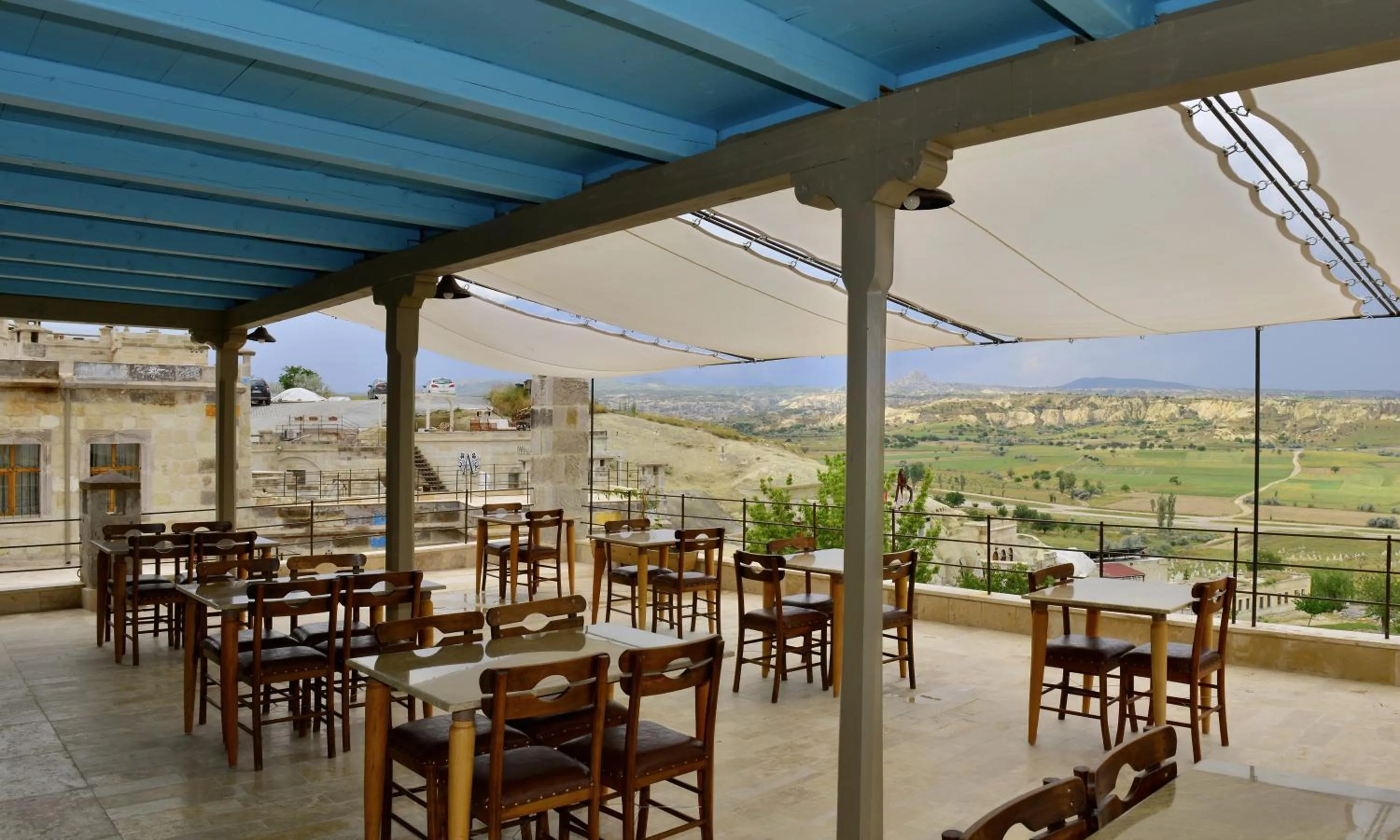 Patio in Seki Cave Suites