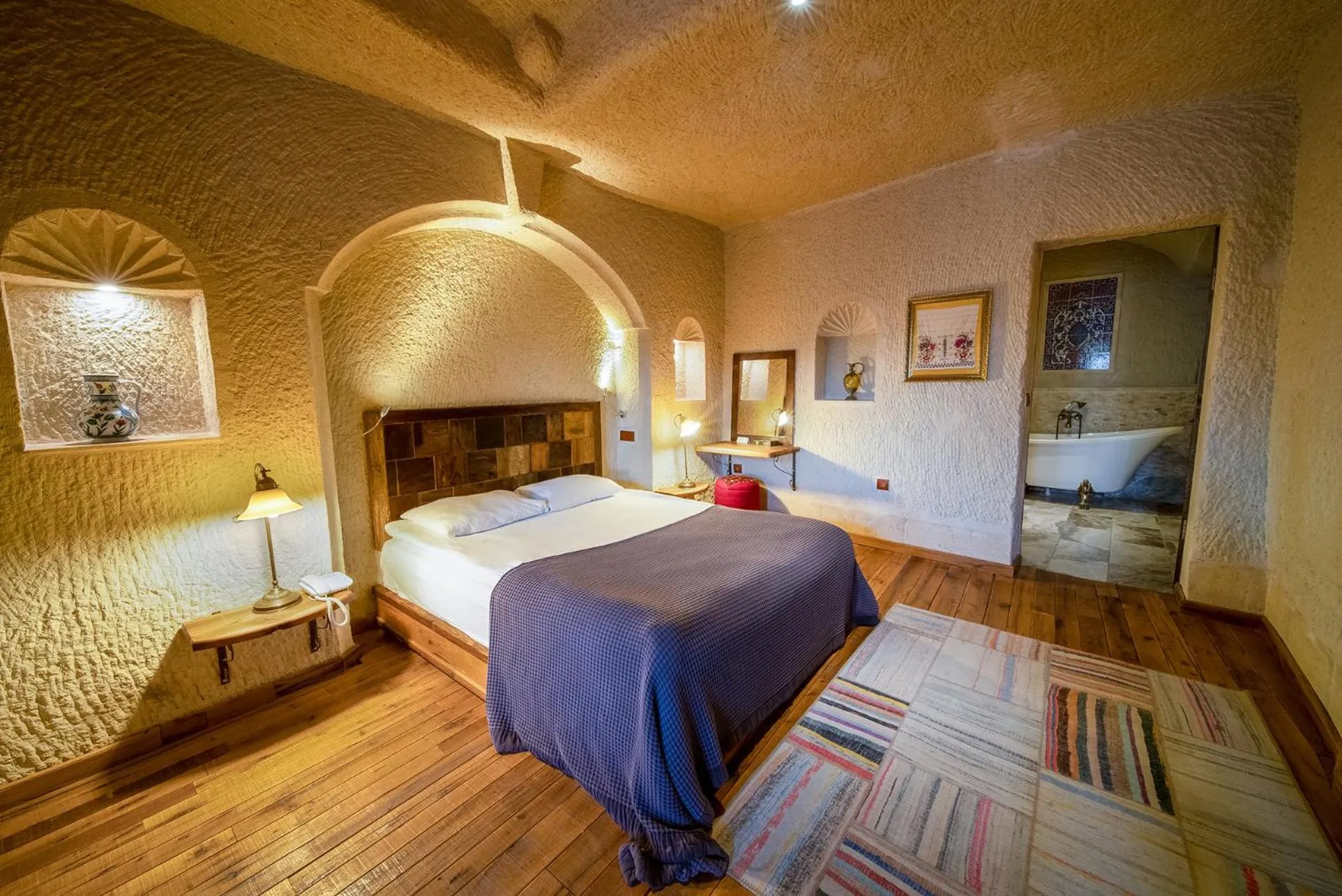 Bed in Seki Cave Suites