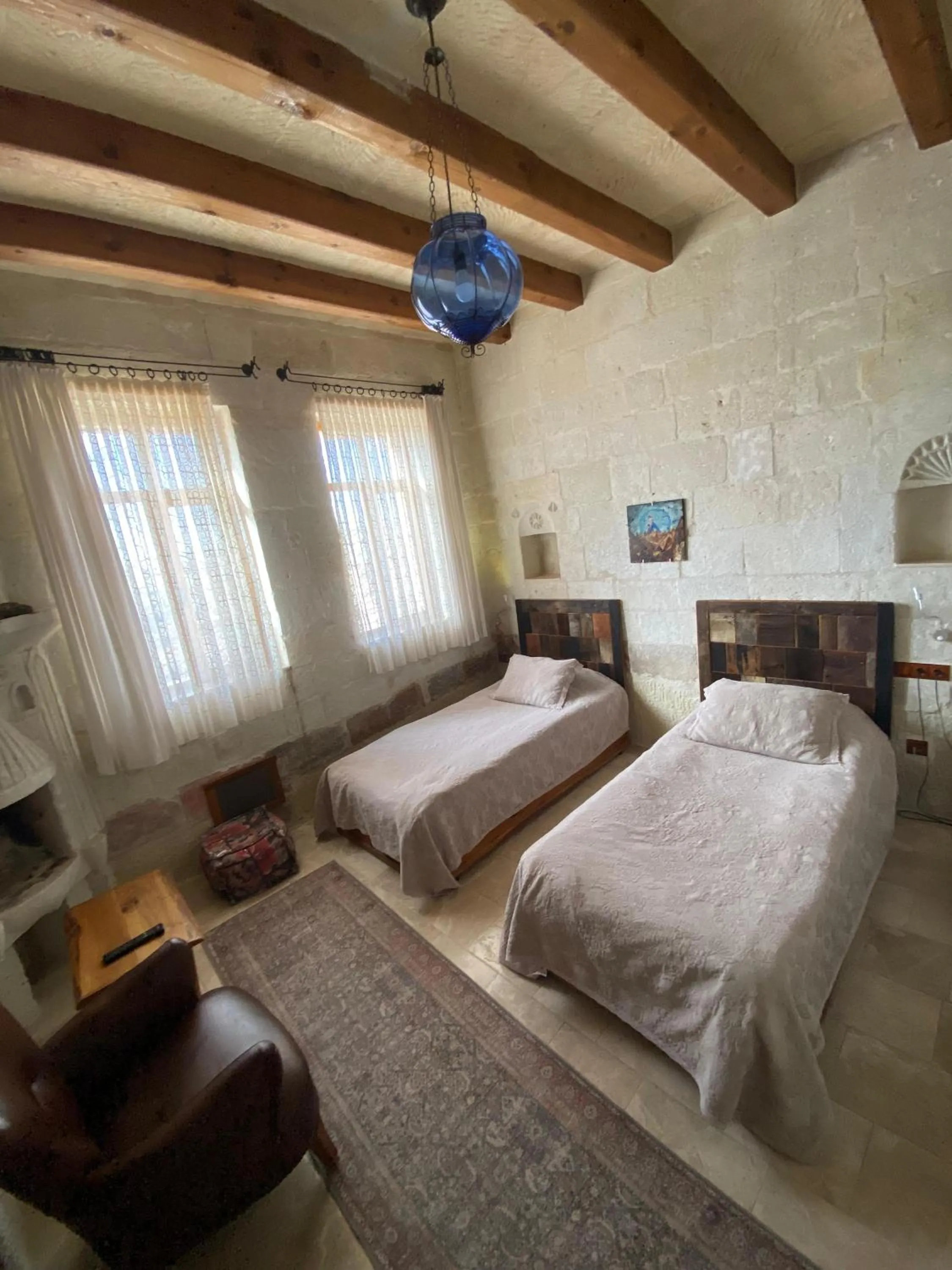 Bed in Seki Cave Suites