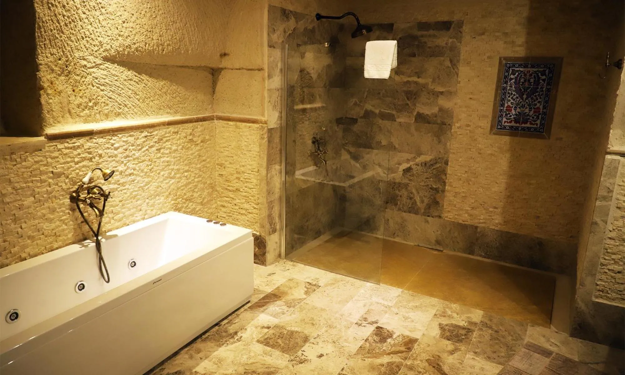 Shower in Seki Cave Suites