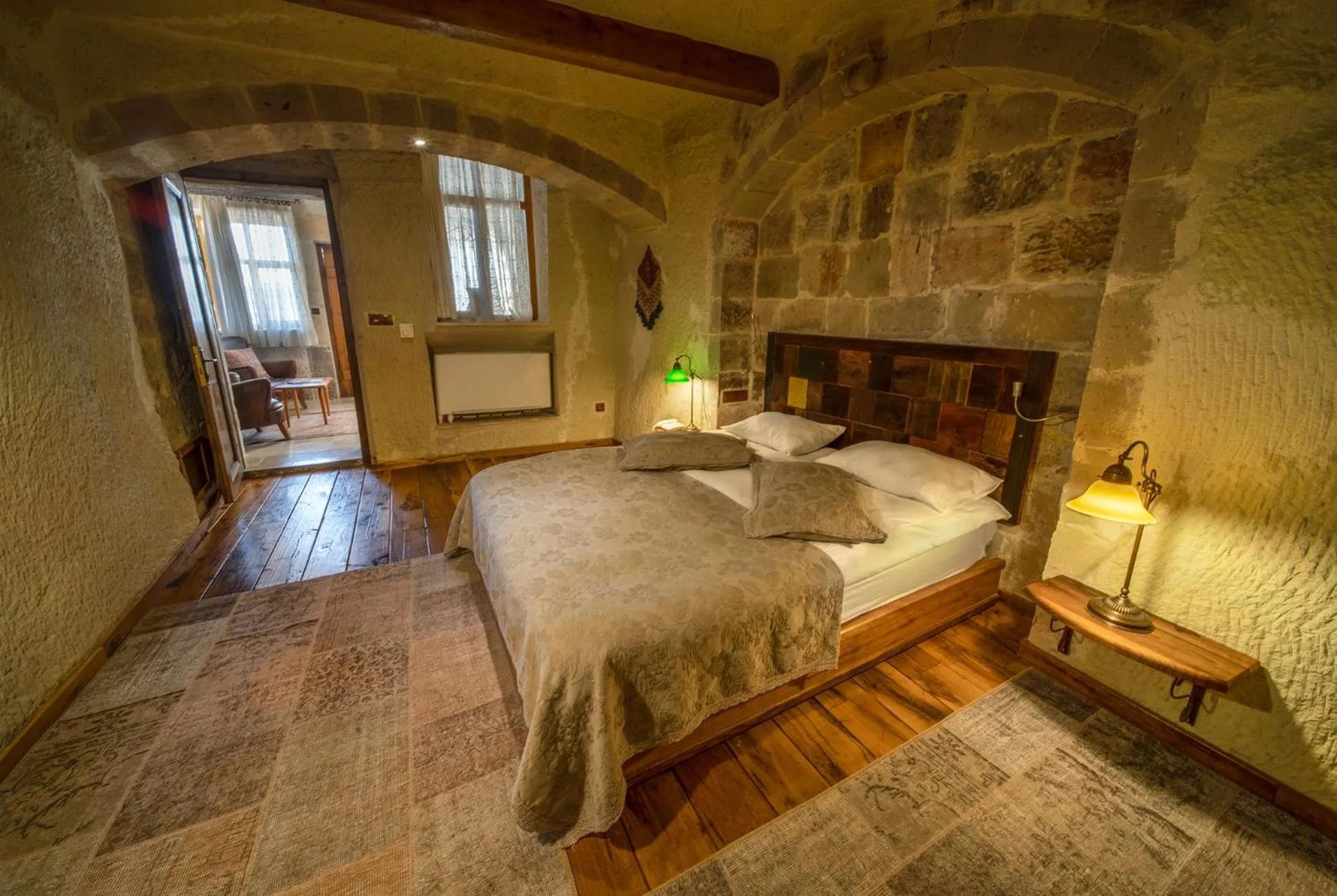 Bed in Seki Cave Suites