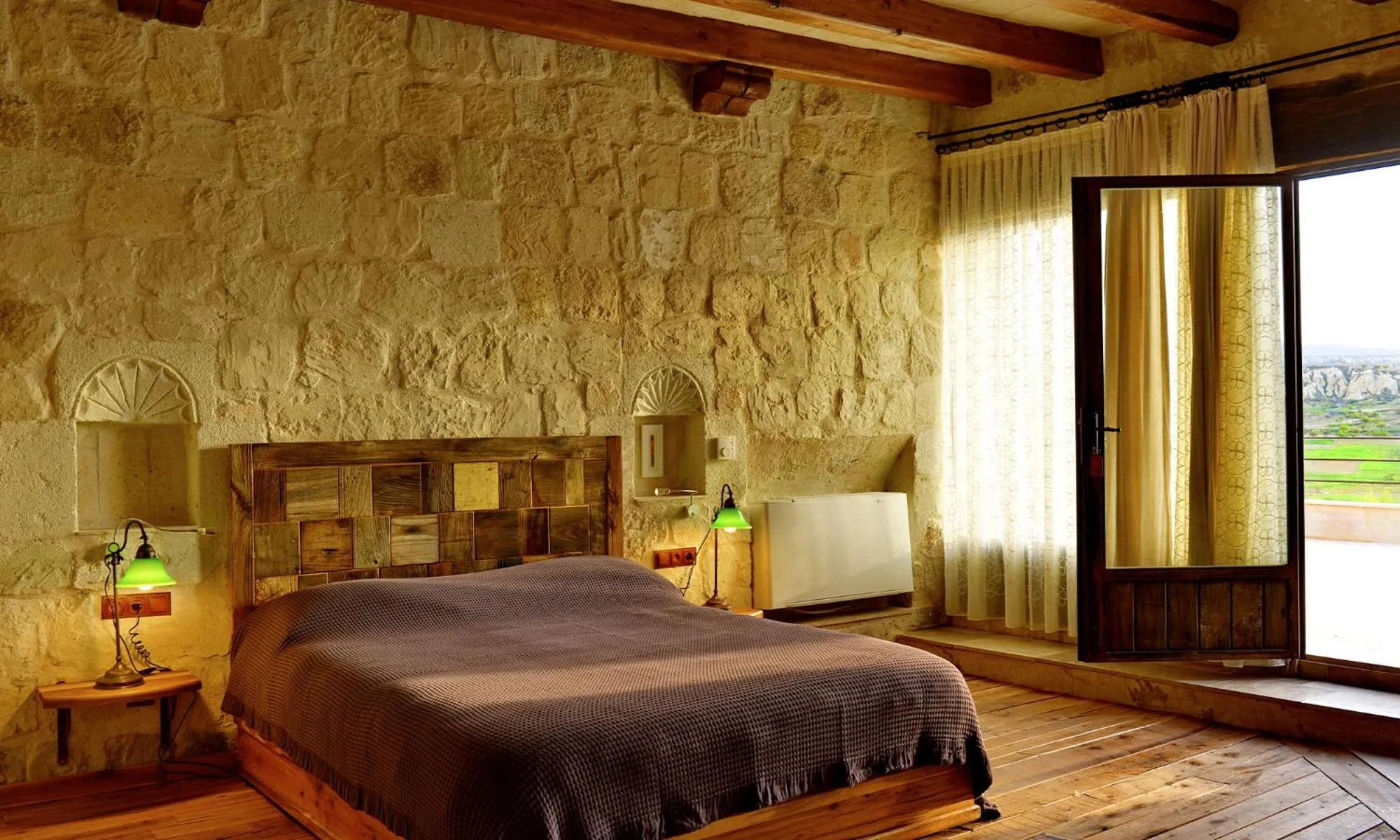 View (from property/room), Bed in Seki Cave Suites