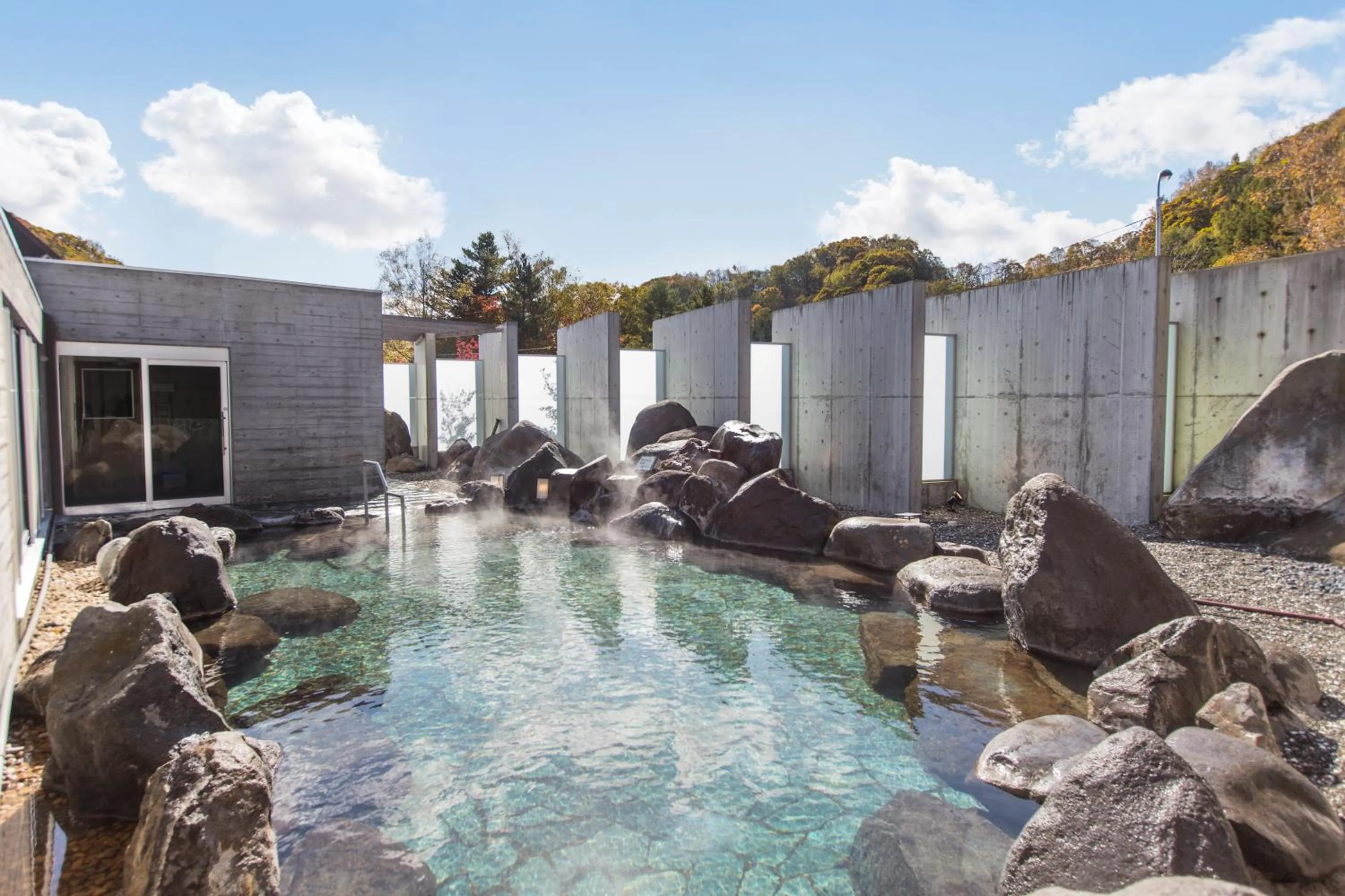Hot Spring Bath in Horohoro Sanso