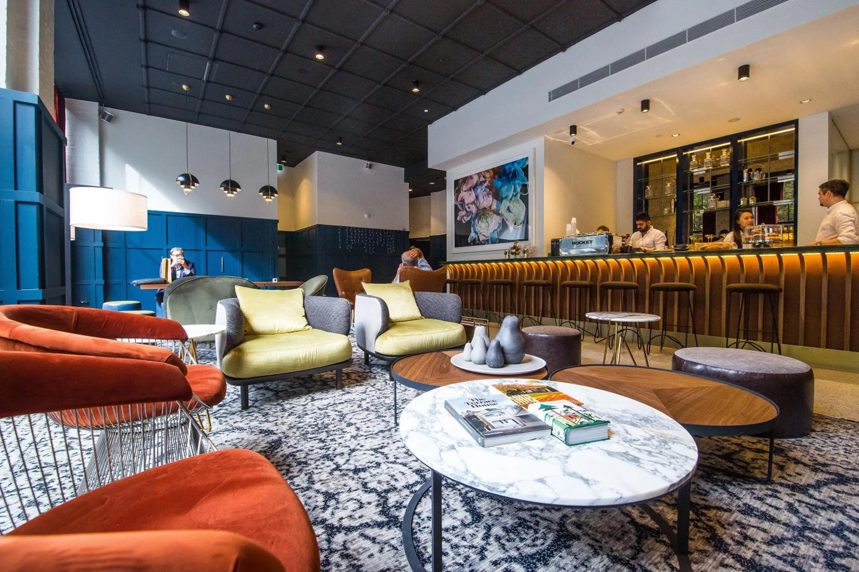 Seating area in Veriu Central