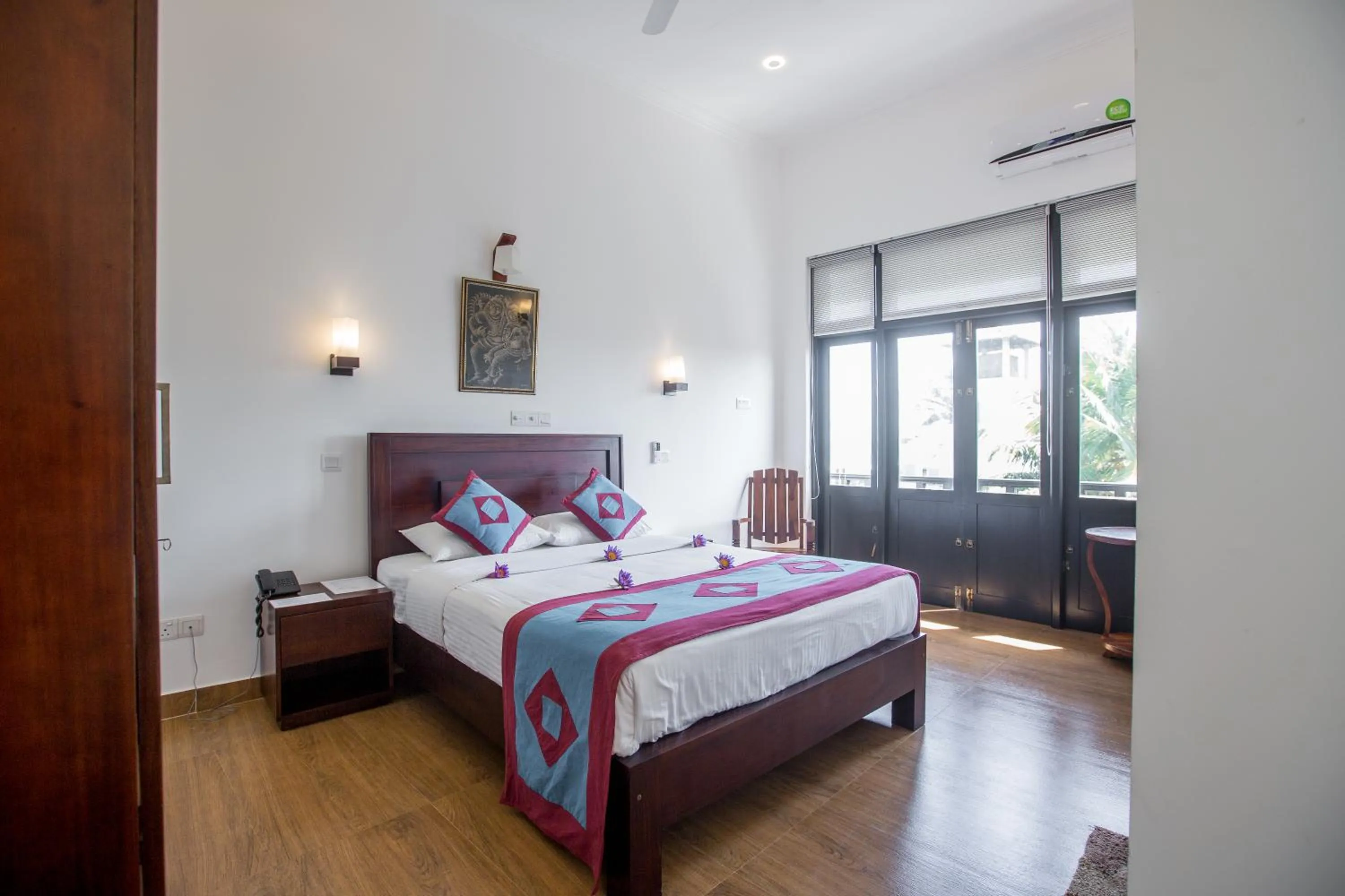 Balcony/Terrace, Bed in Villa Tissa Beach Resort