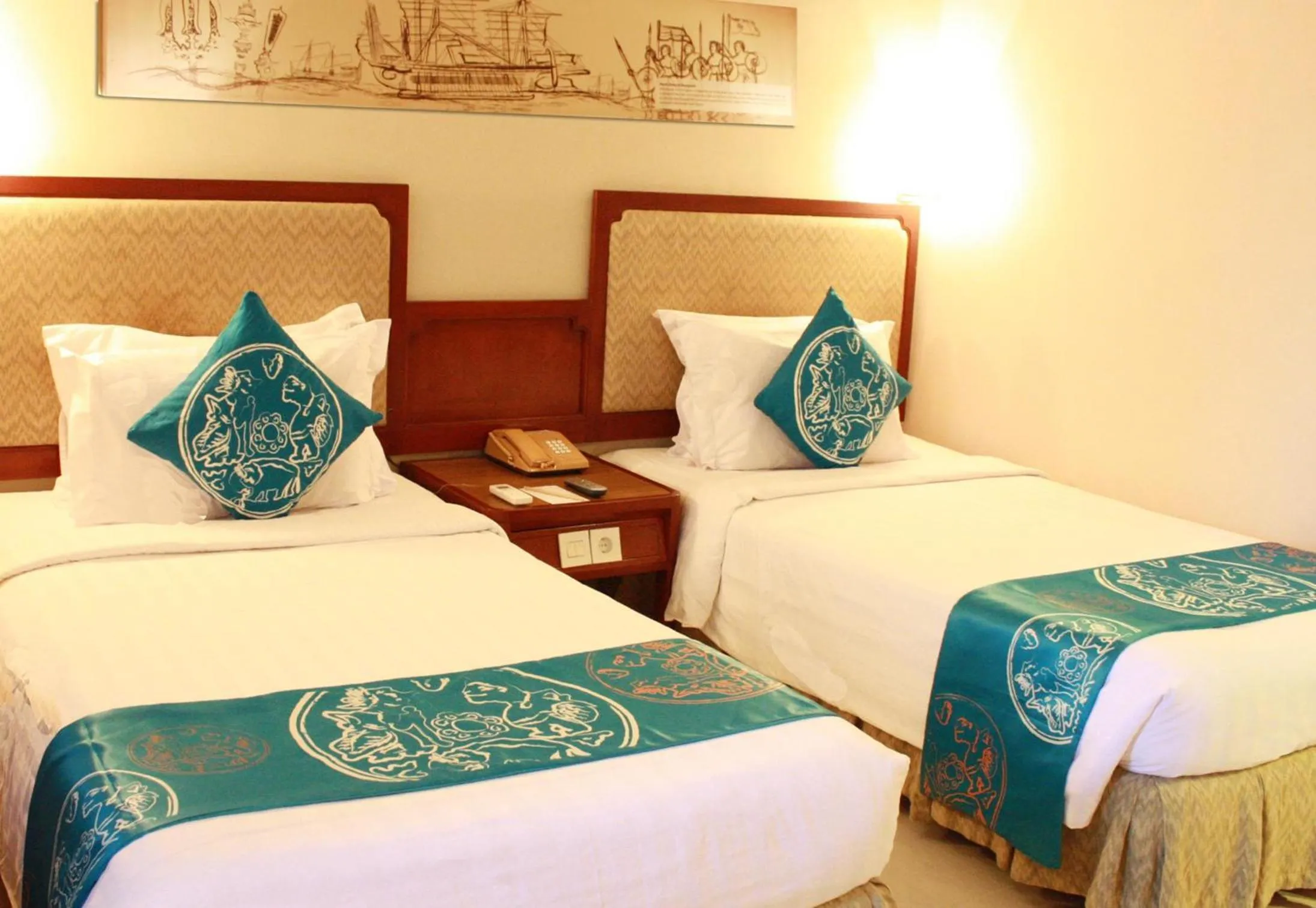 Bed in Hotel Sahid Surabaya