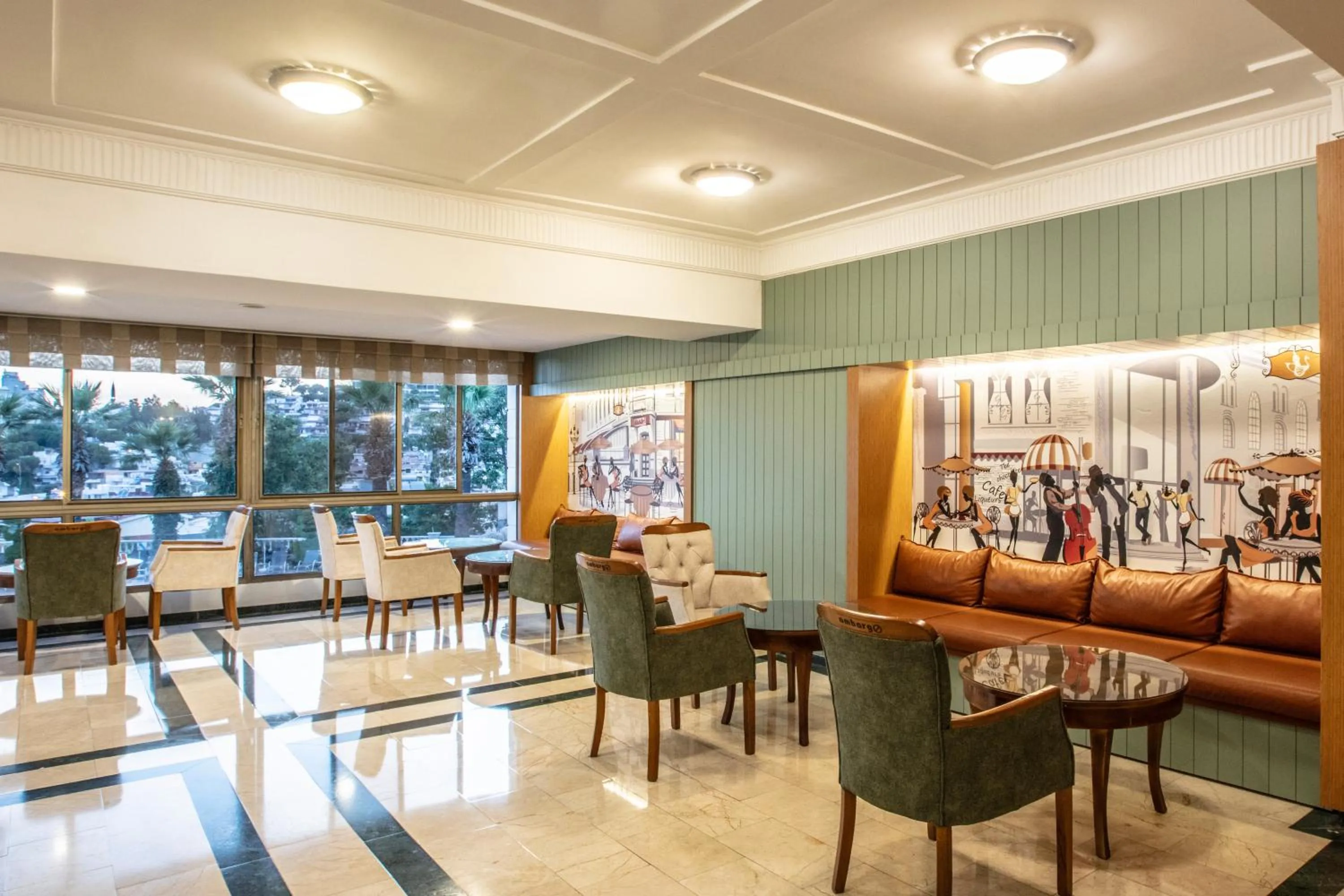 Lobby or reception in Palmin Hotel