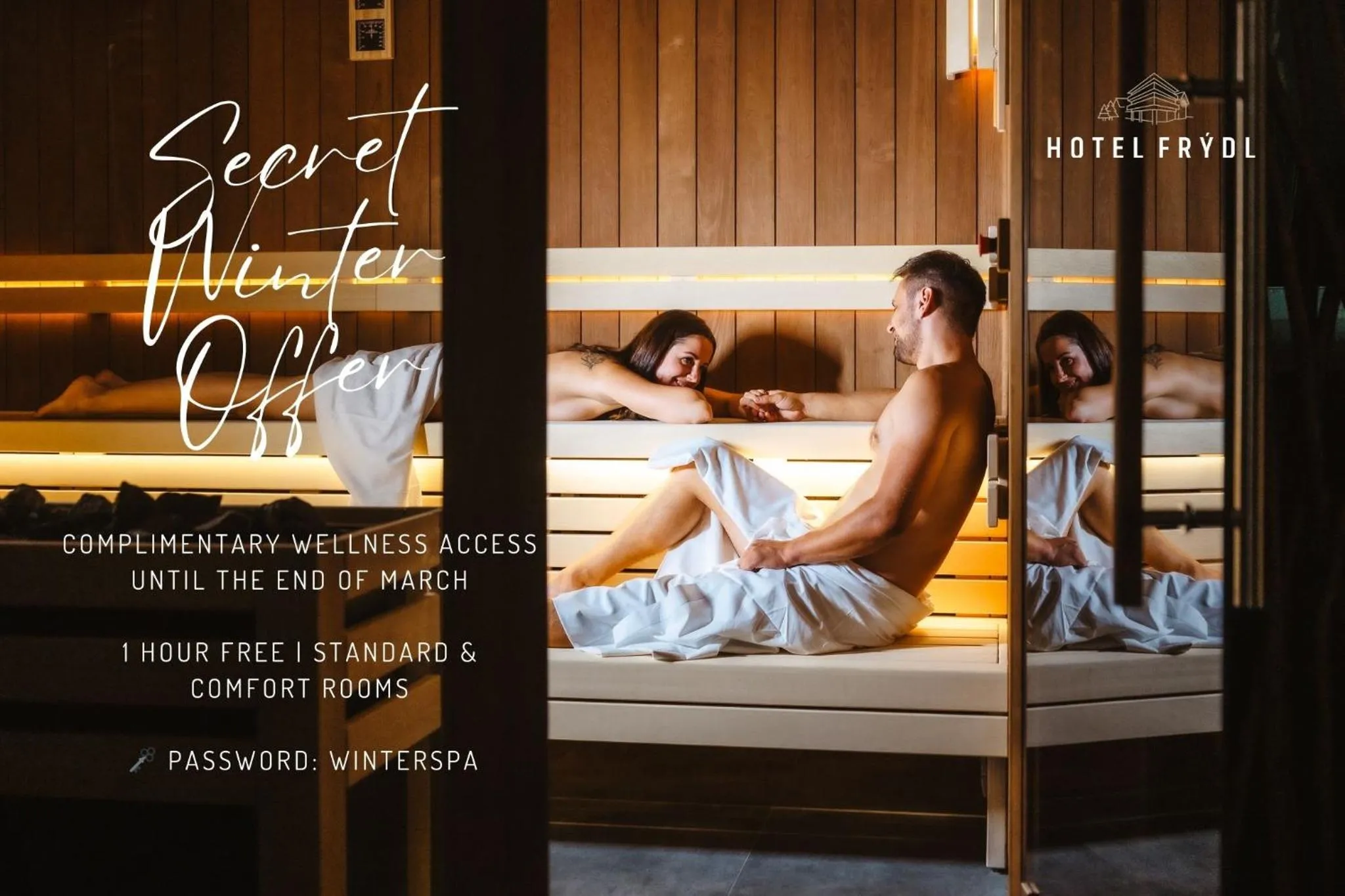 Sauna, Bed in Hotel Frýdl