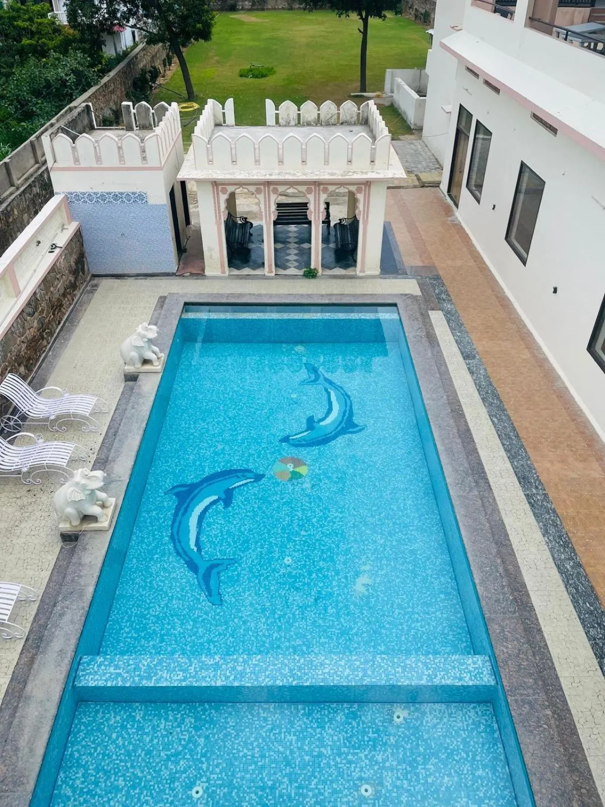 Pool view in Sajjan Bagh Resort