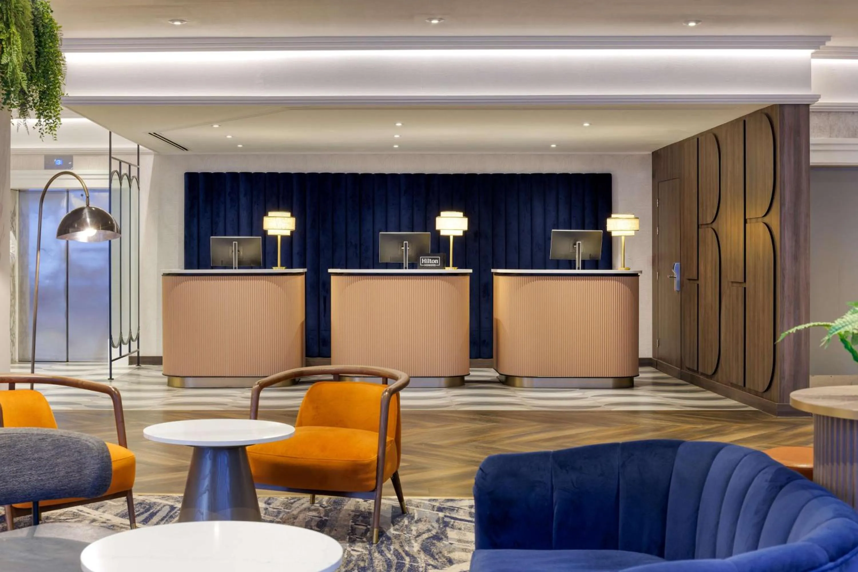 Lobby or reception in Hilton Leeds City