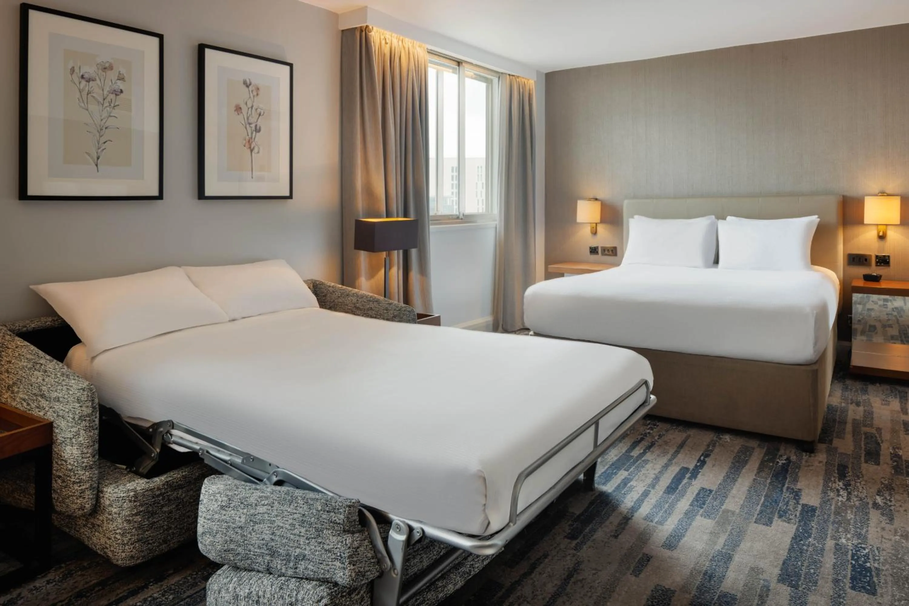 Bedroom, Bed in Hilton Leeds City