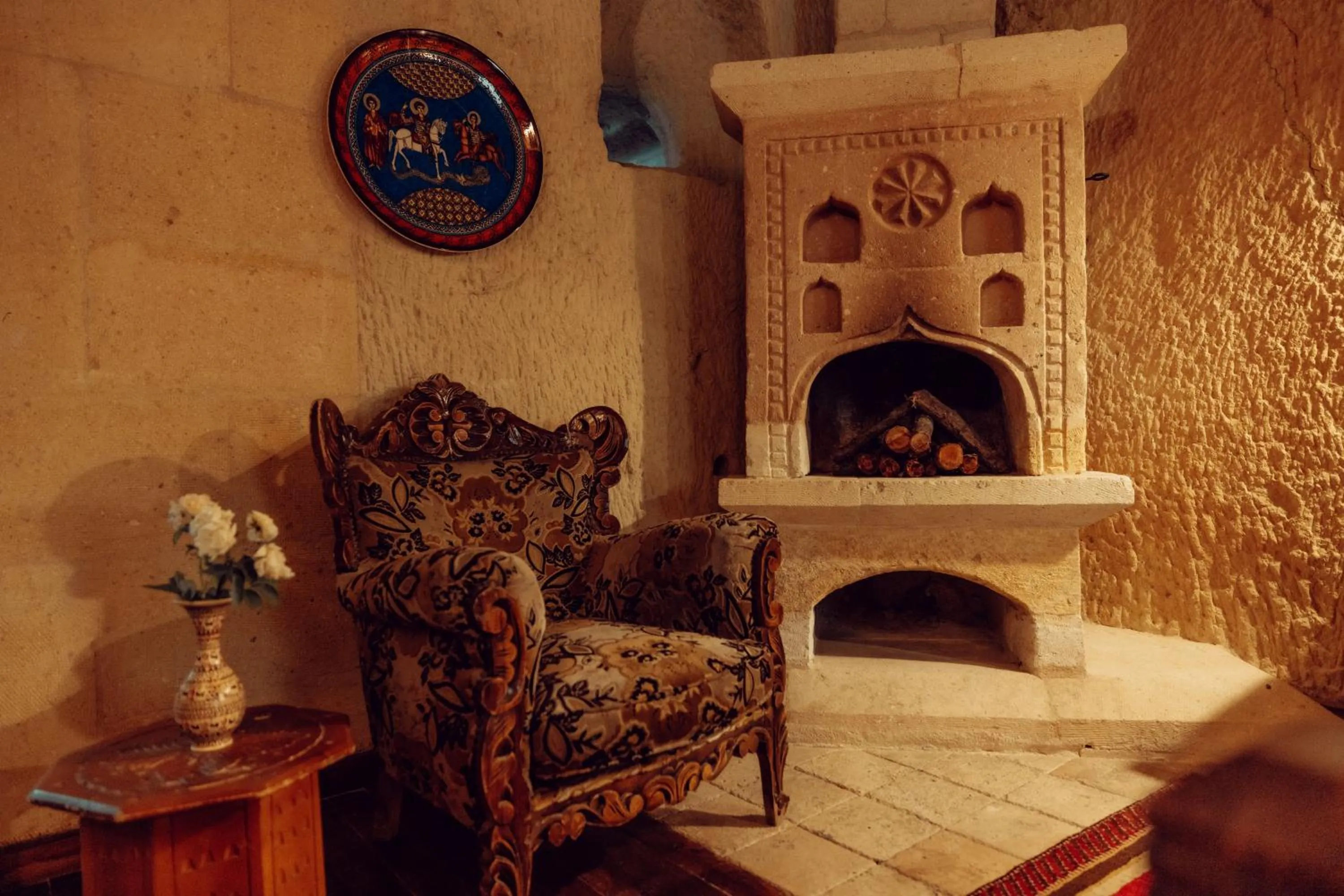 Seating area in Melis Cave Hotel