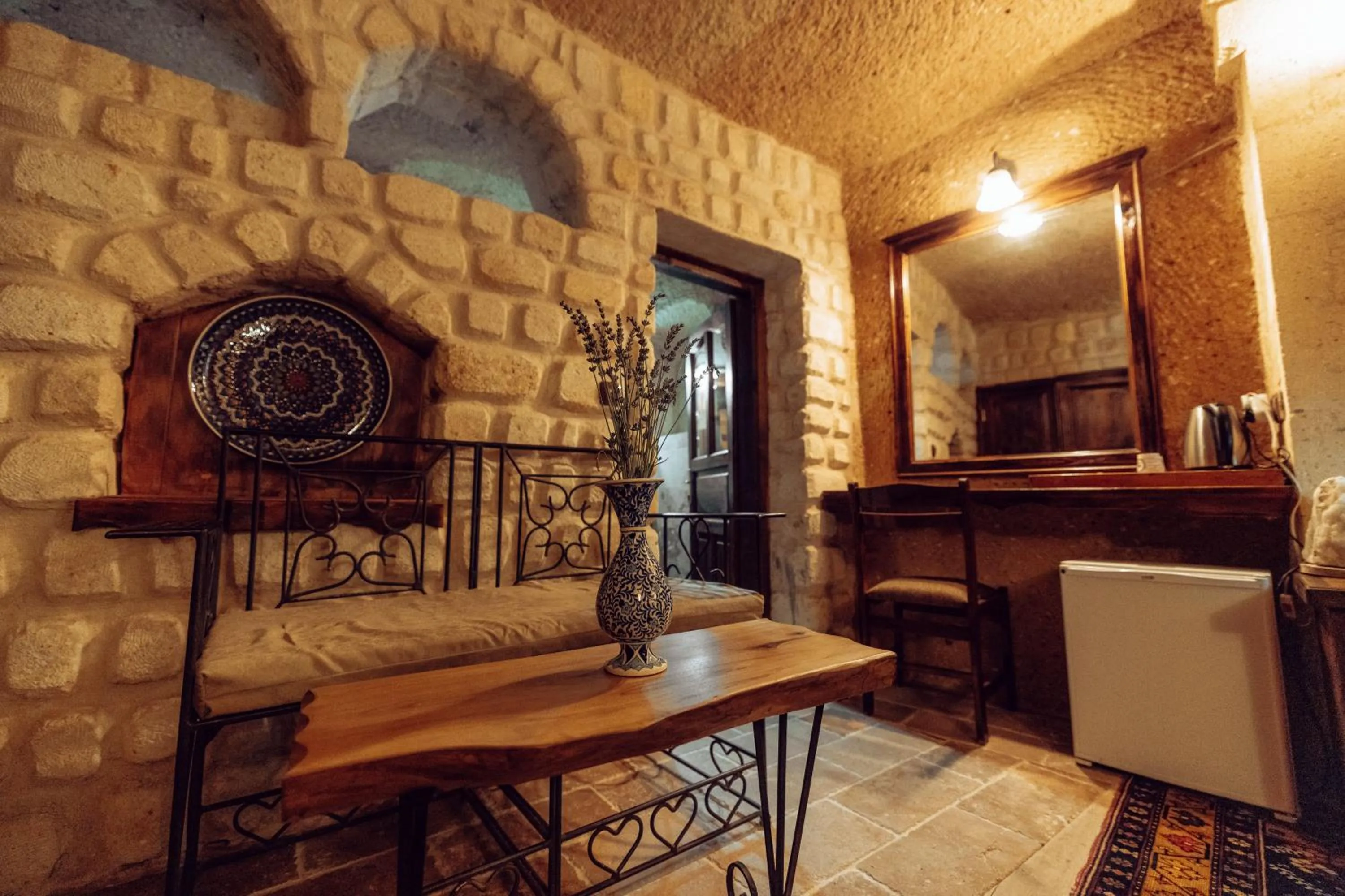 Seating area in Melis Cave Hotel